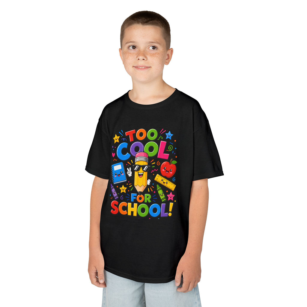 Too Cool For School Kids Tee | Cute Pencil School Supplies Back to School