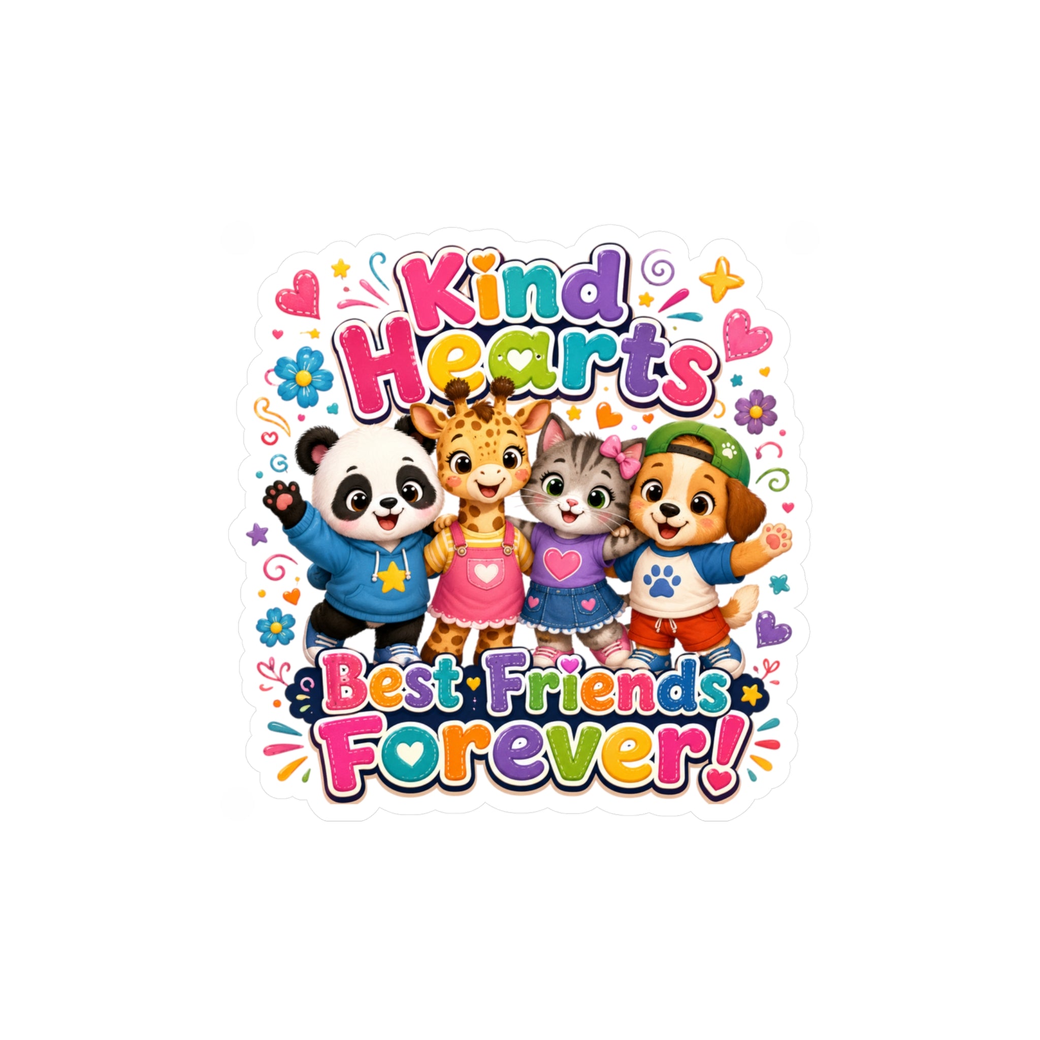 Kind Hearts Best Friends Forever Sticker