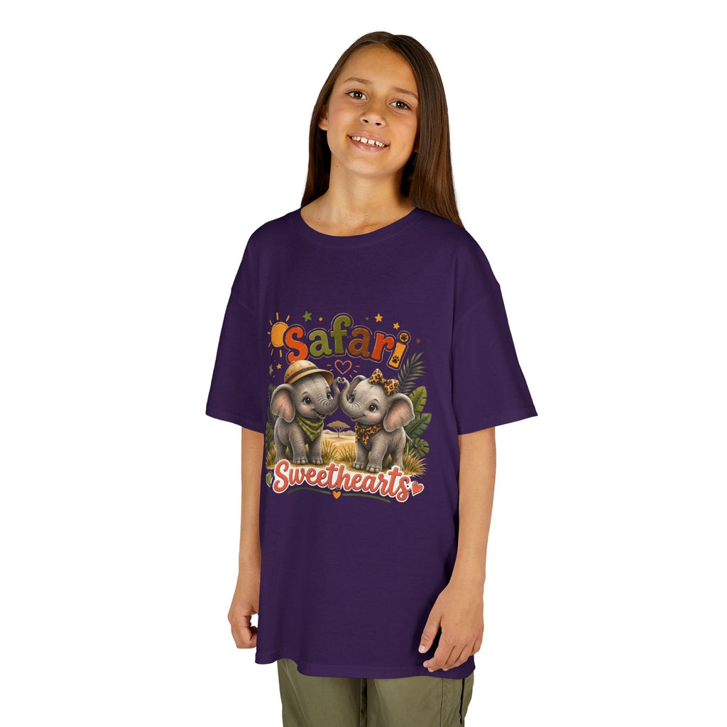 Kids Safari Sweethearts Tee — Cute Elephant Jungle Graphic T-Shirt
