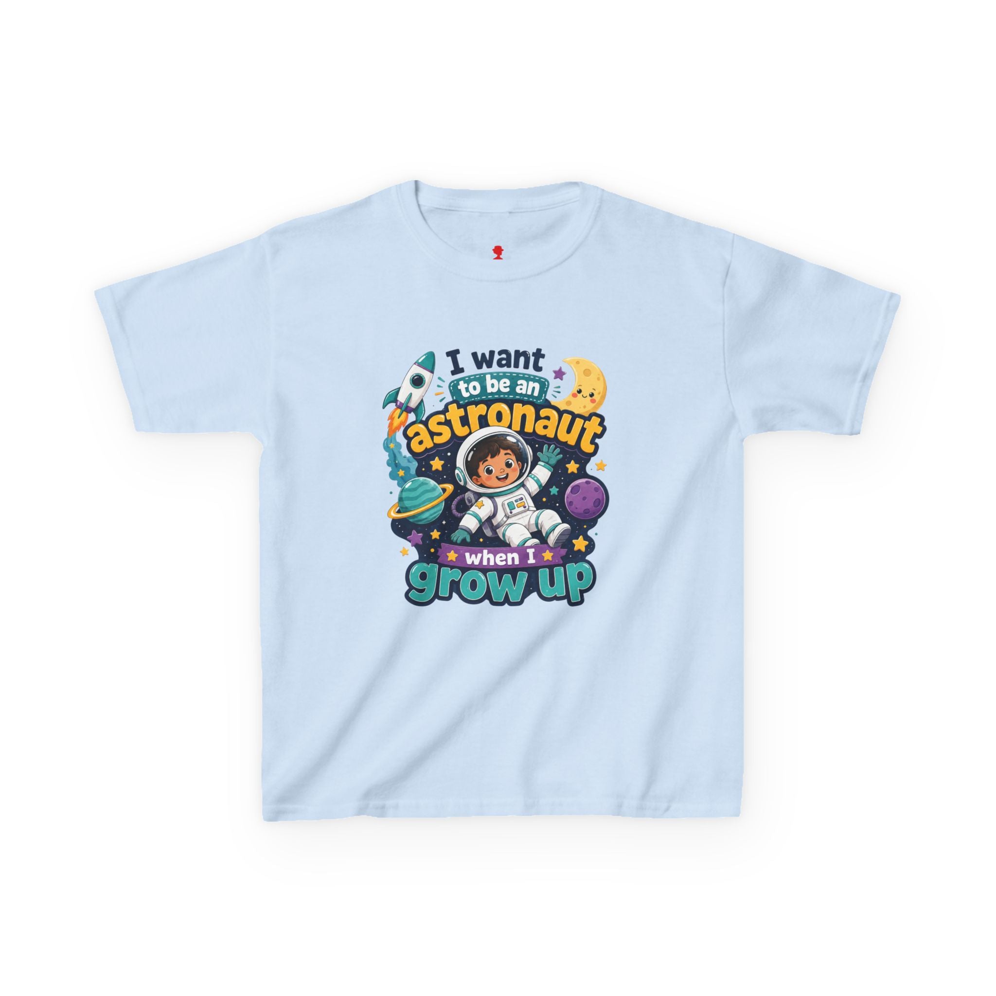 Kids Astronaut T-Shirt — "I Want to Be an Astronaut When I Grow Up" Space Tee