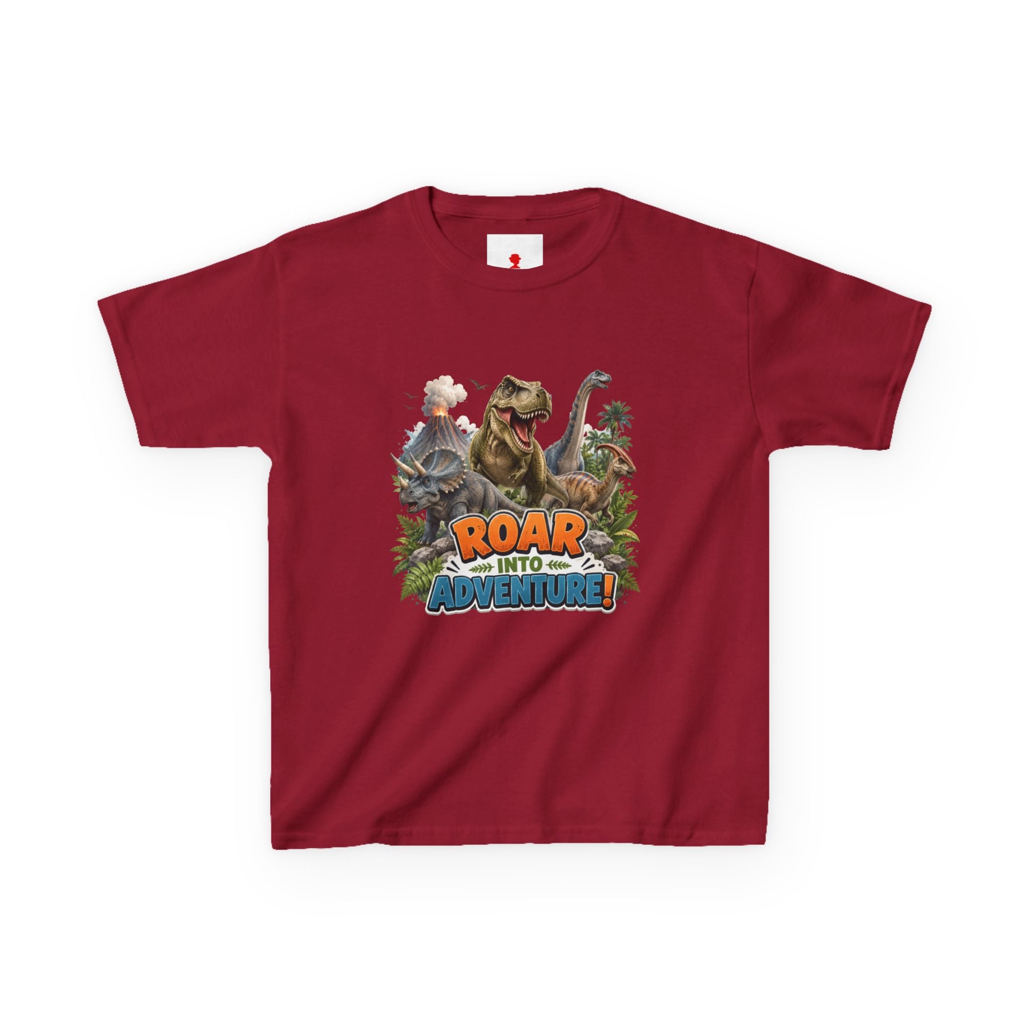 Kids Dinosaur Tee - "Roar Into Adventure" Graphic Shirt for Boys & Girls