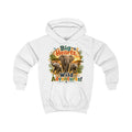 Kids Hoodie — "Big Hearts, Wild Adventures!" Elephant Safari Graphic