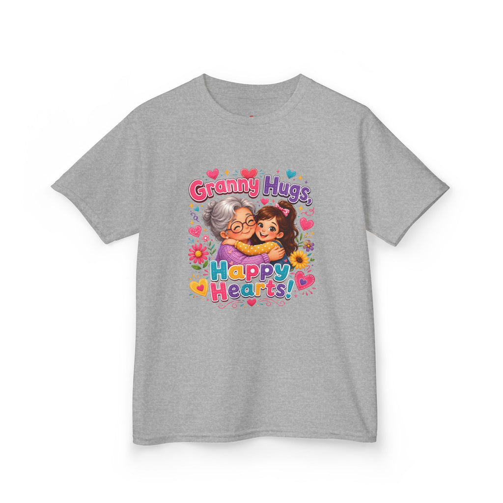 Granny Hugs Happy Hearts Tee | Grandma Grandchild Cute Illustration