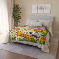 Cute Jungle Animals Baby Blanket | Safari Lion Elephant Giraffe Zebra