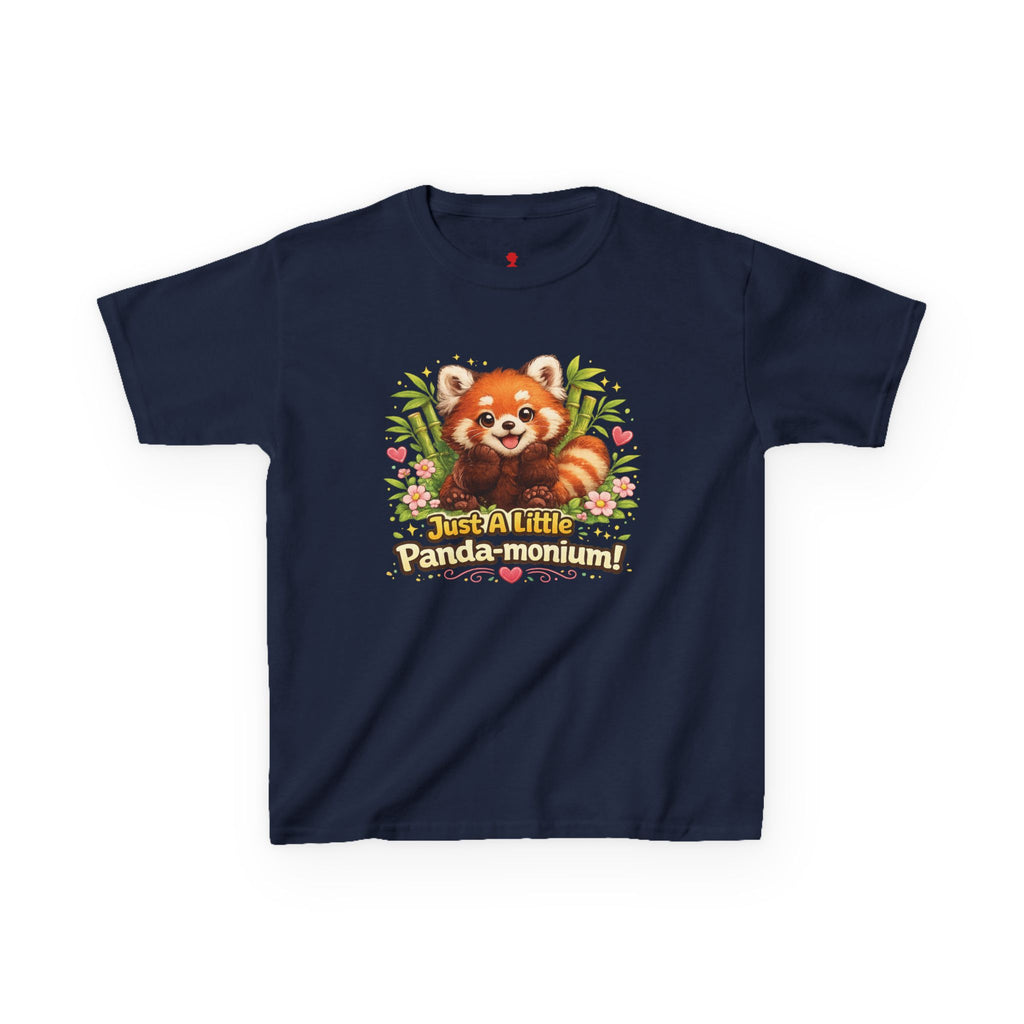 Red Panda Illustration Kids T-Shirt | "Just A Little Panda-monium"