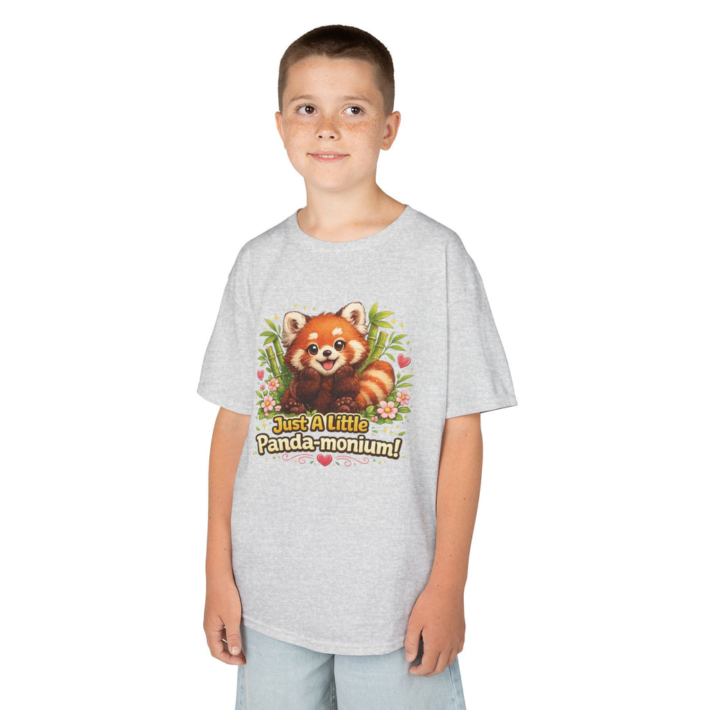 Red Panda Illustration Kids T-Shirt | "Just A Little Panda-monium"