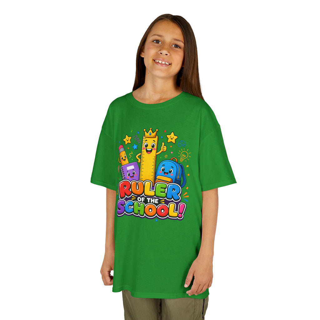Ruler of the School kids T-Shirt | Cute School Supplies Graphic