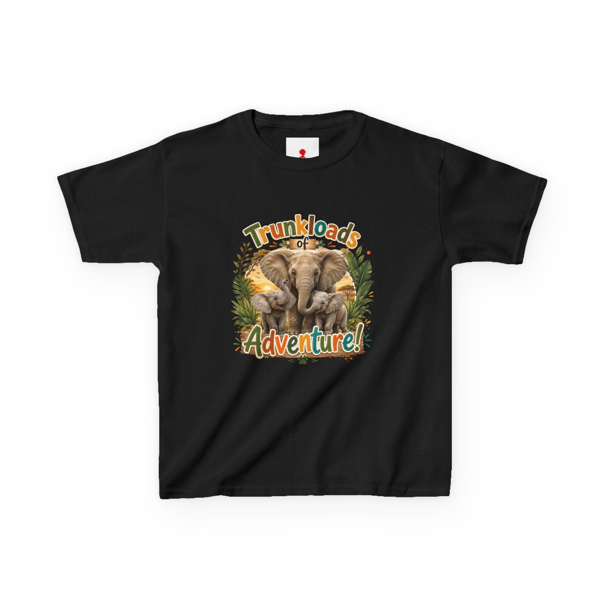Kids Tee - "Trunkloads of Adventure" Elephant Graphic