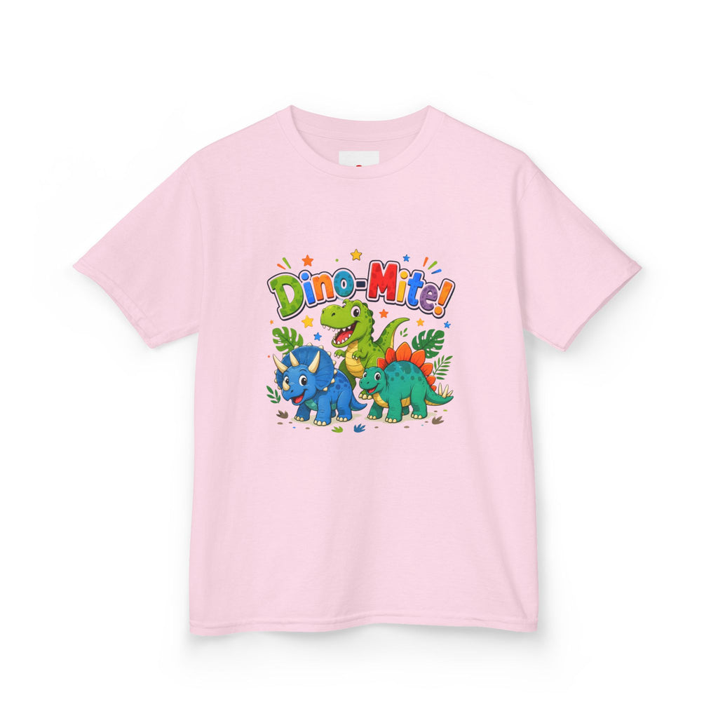 Kids T-Shirt - "Dino-Mite!" Colorful Dino Crew Tee for Toddlers & Kids