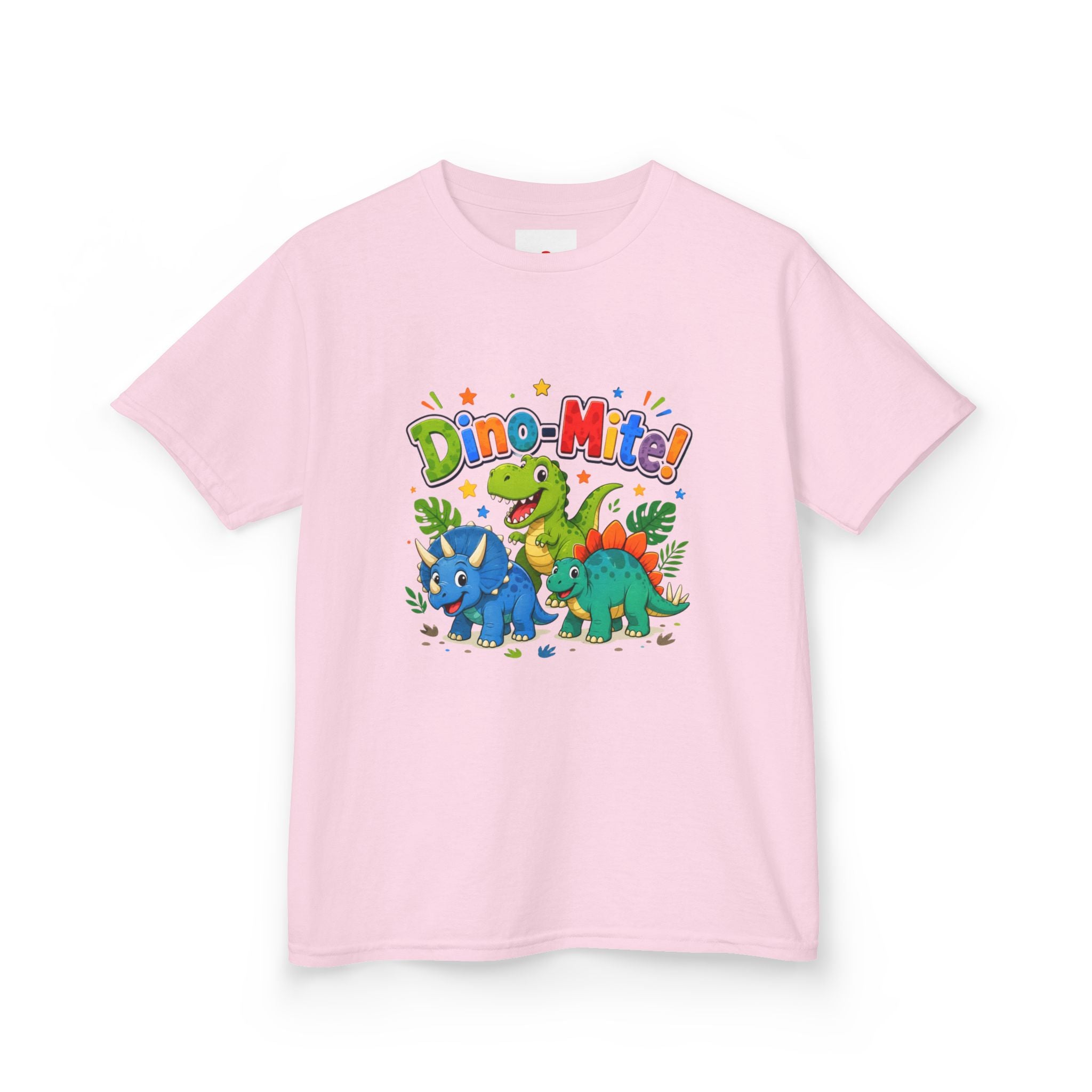 Kids T-Shirt - "Dino-Mite!" Colorful Dino Crew Tee for Toddlers & Kids