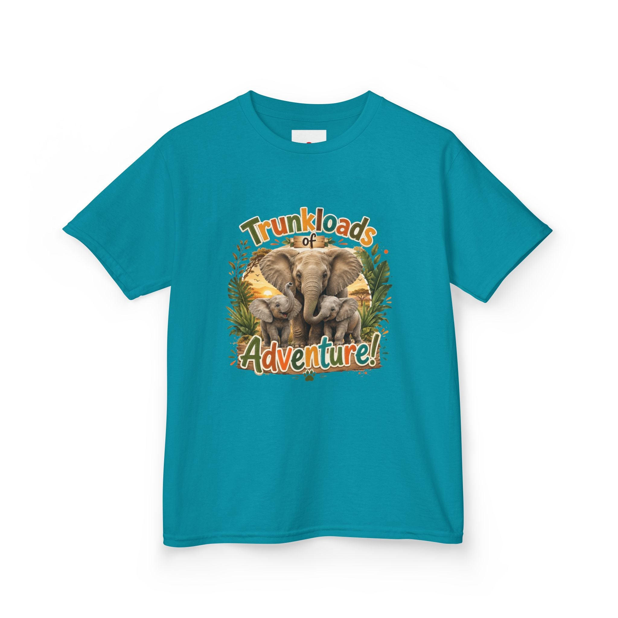 Kids Tee - "Trunkloads of Adventure" Elephant Graphic