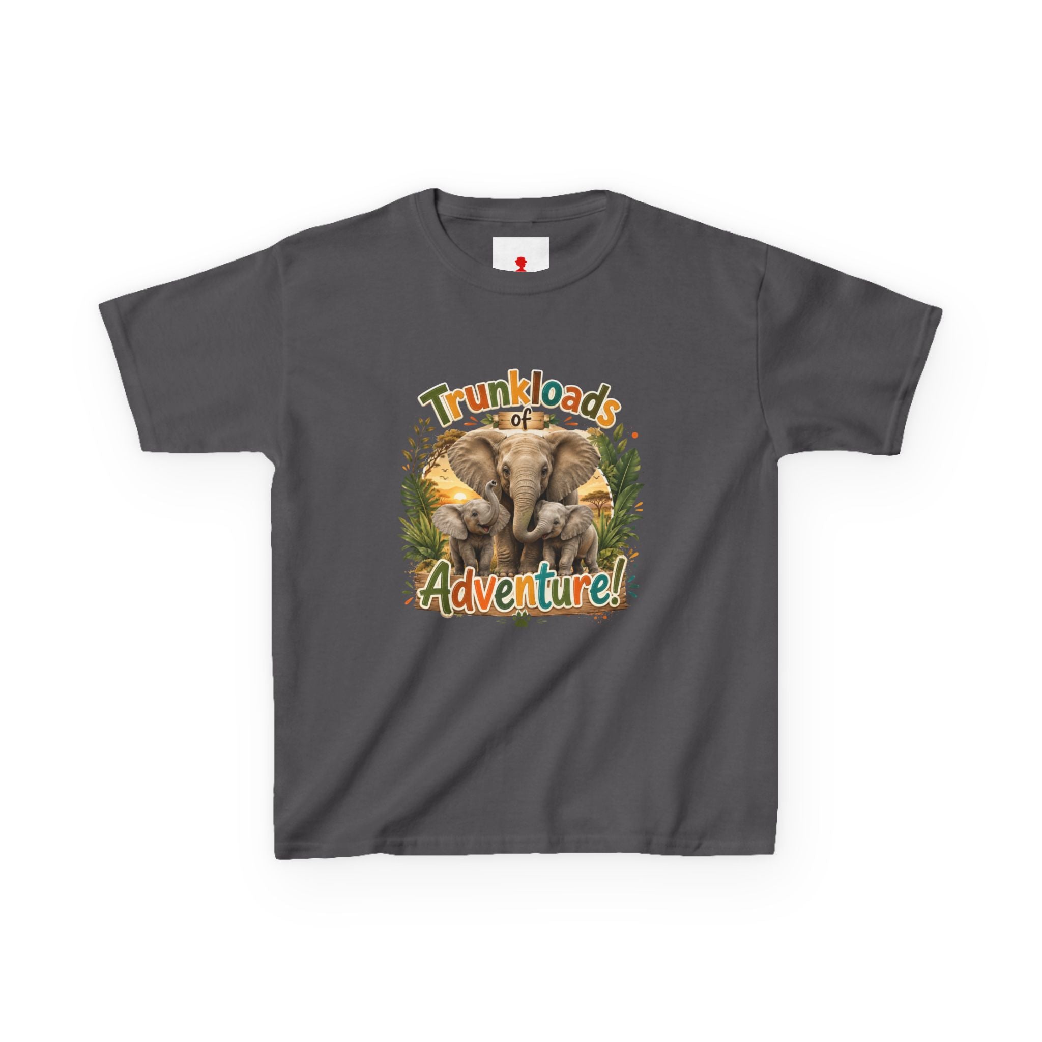 Kids Tee - "Trunkloads of Adventure" Elephant Graphic
