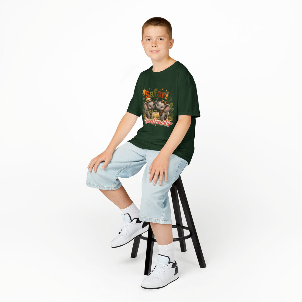 Kids Safari Sweethearts Tee — Cute Elephant Jungle Graphic T-Shirt