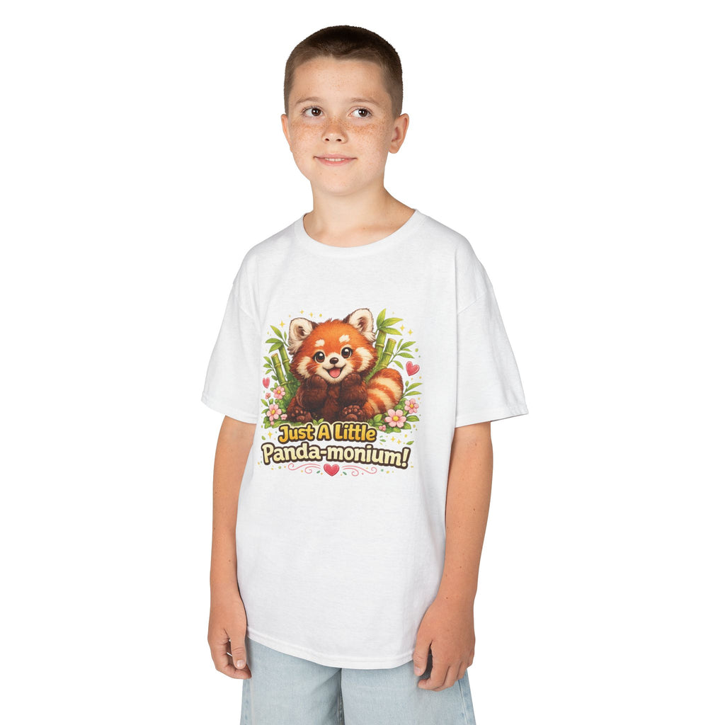 Red Panda Illustration Kids T-Shirt | "Just A Little Panda-monium"