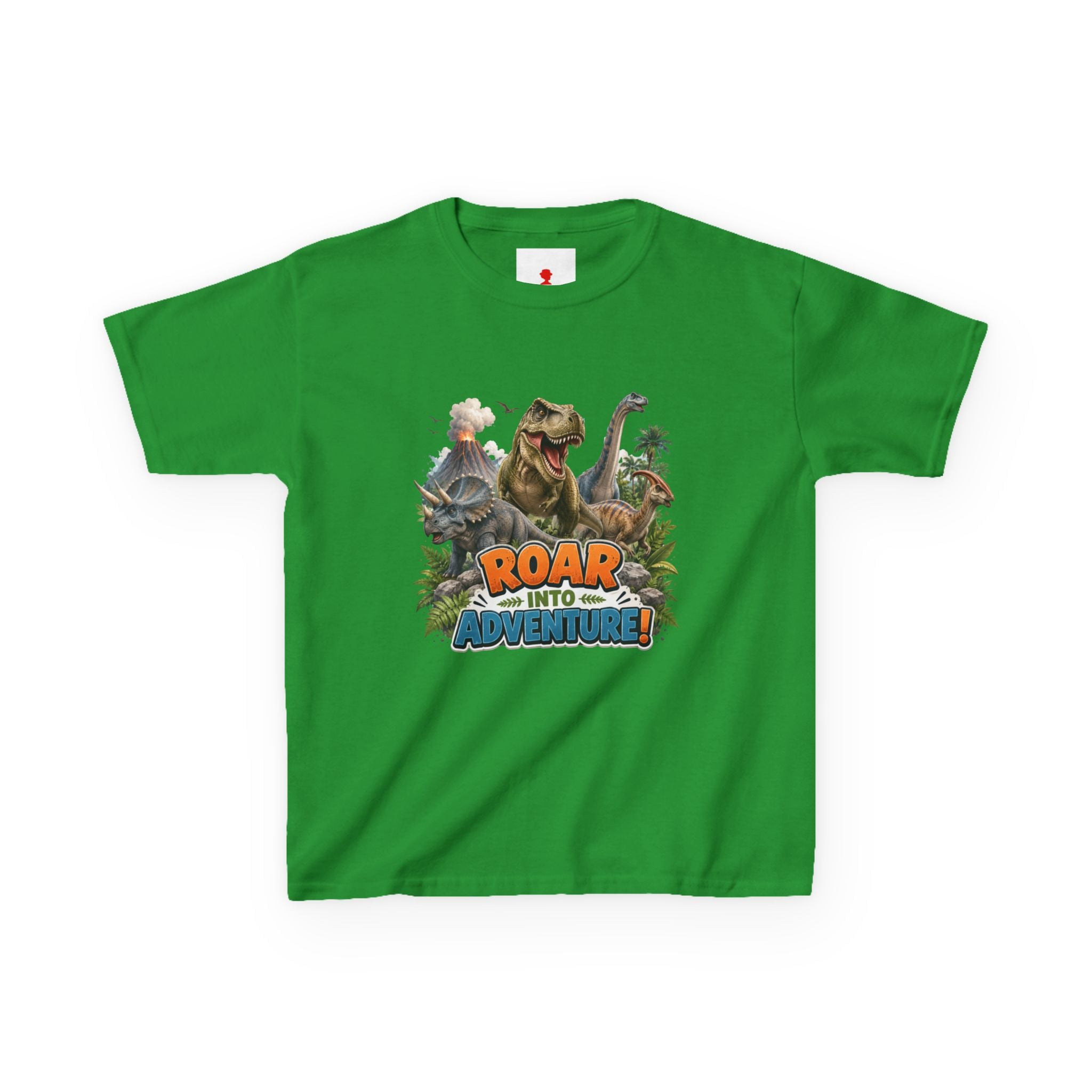 Kids Dinosaur Tee - "Roar Into Adventure" Graphic Shirt for Boys & Girls