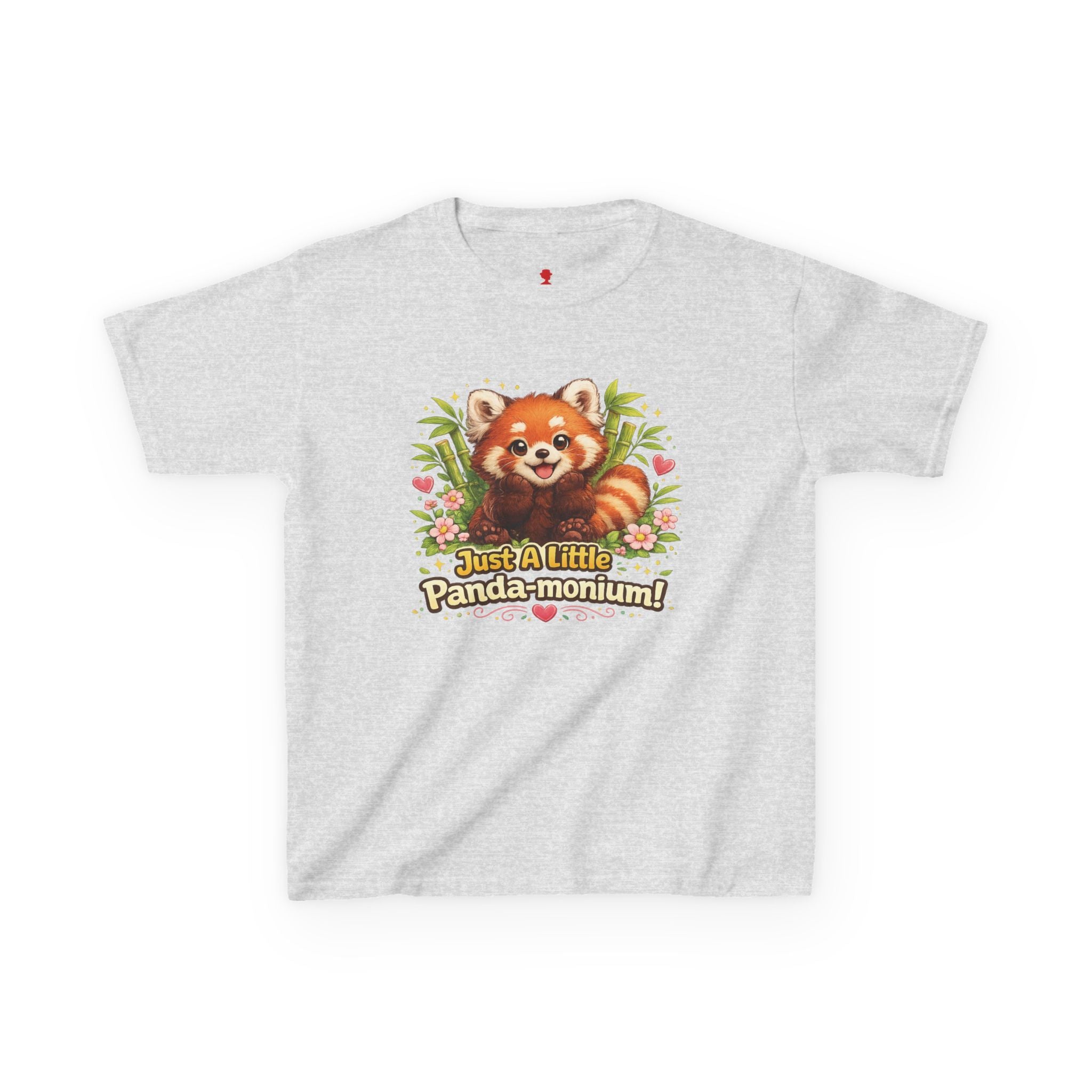 Red Panda Illustration Kids T-Shirt | "Just A Little Panda-monium"