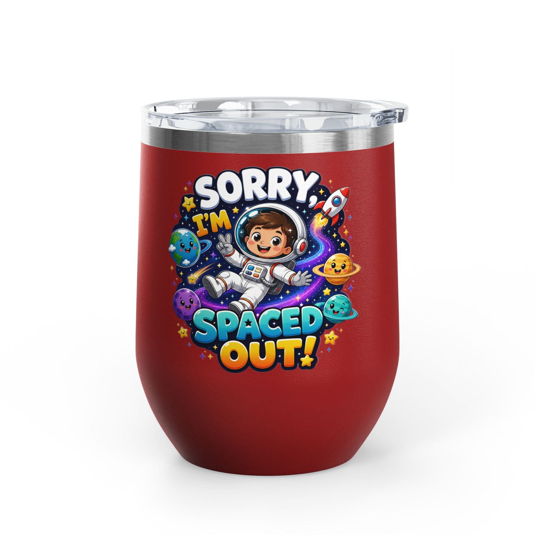 Spaced Out  — 12oz Insulated Space-themed Travel Cup