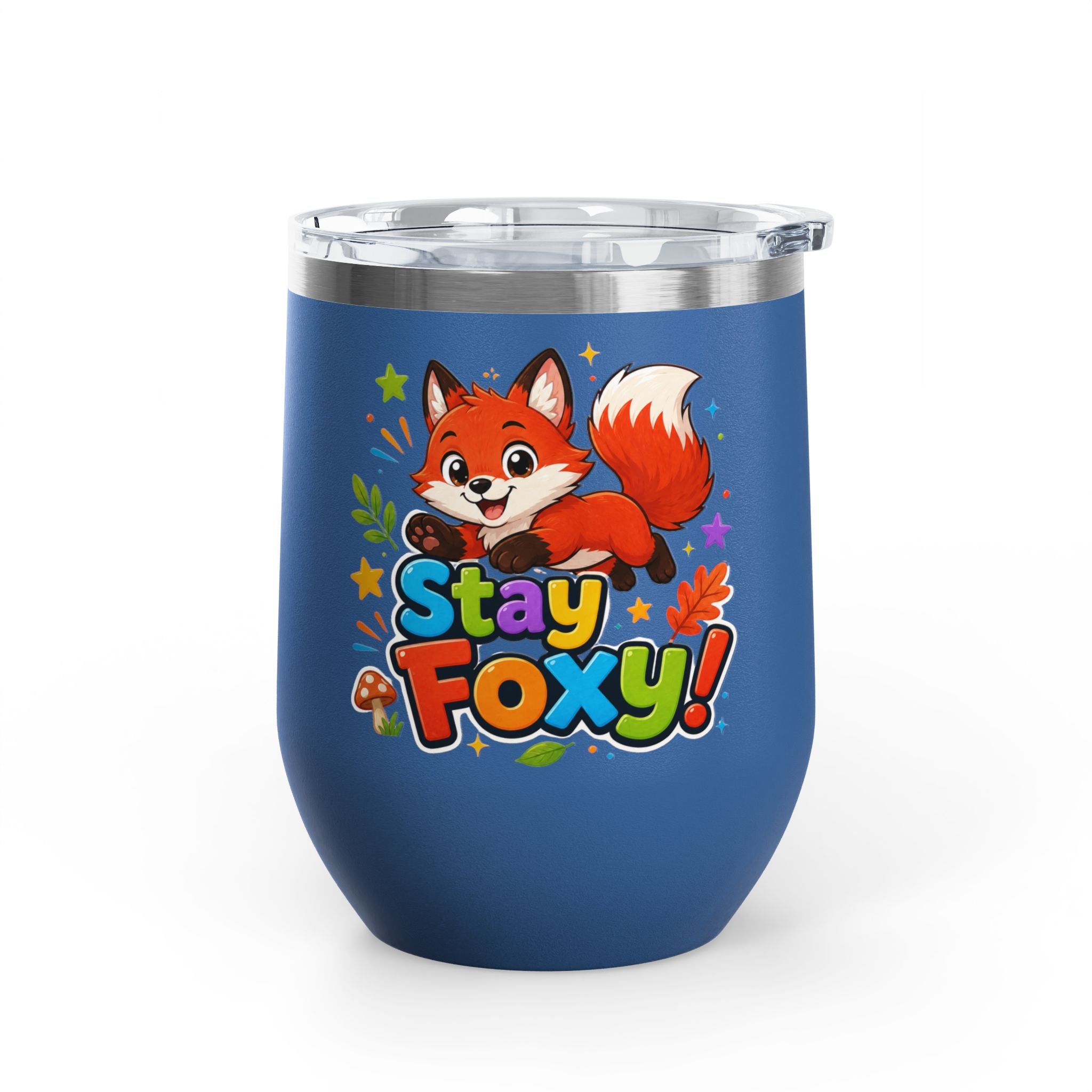 Stay Foxy 12oz Tumbler — Cute Fox Insulated Cup