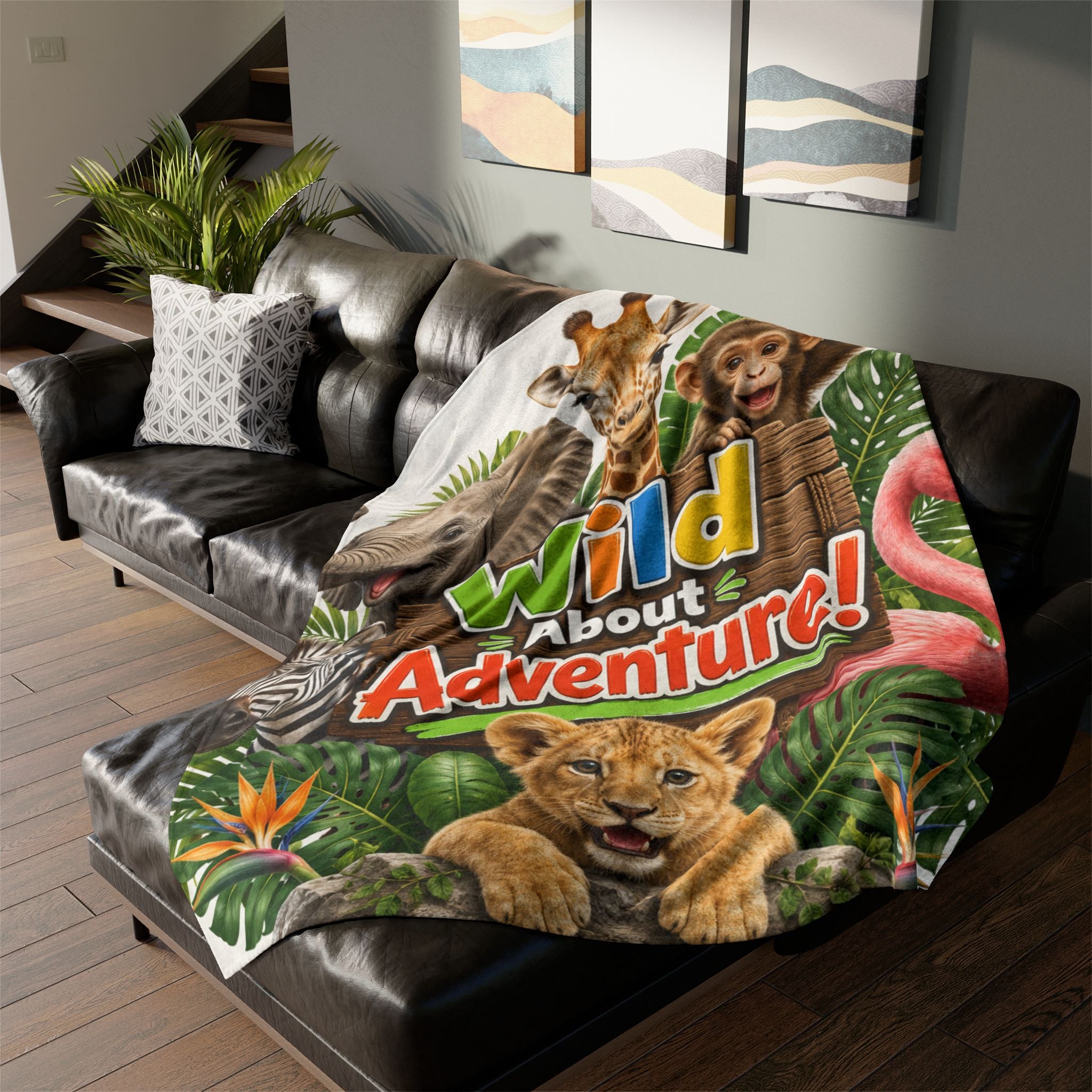 Wild About Adventure! Kids Animal Blanket