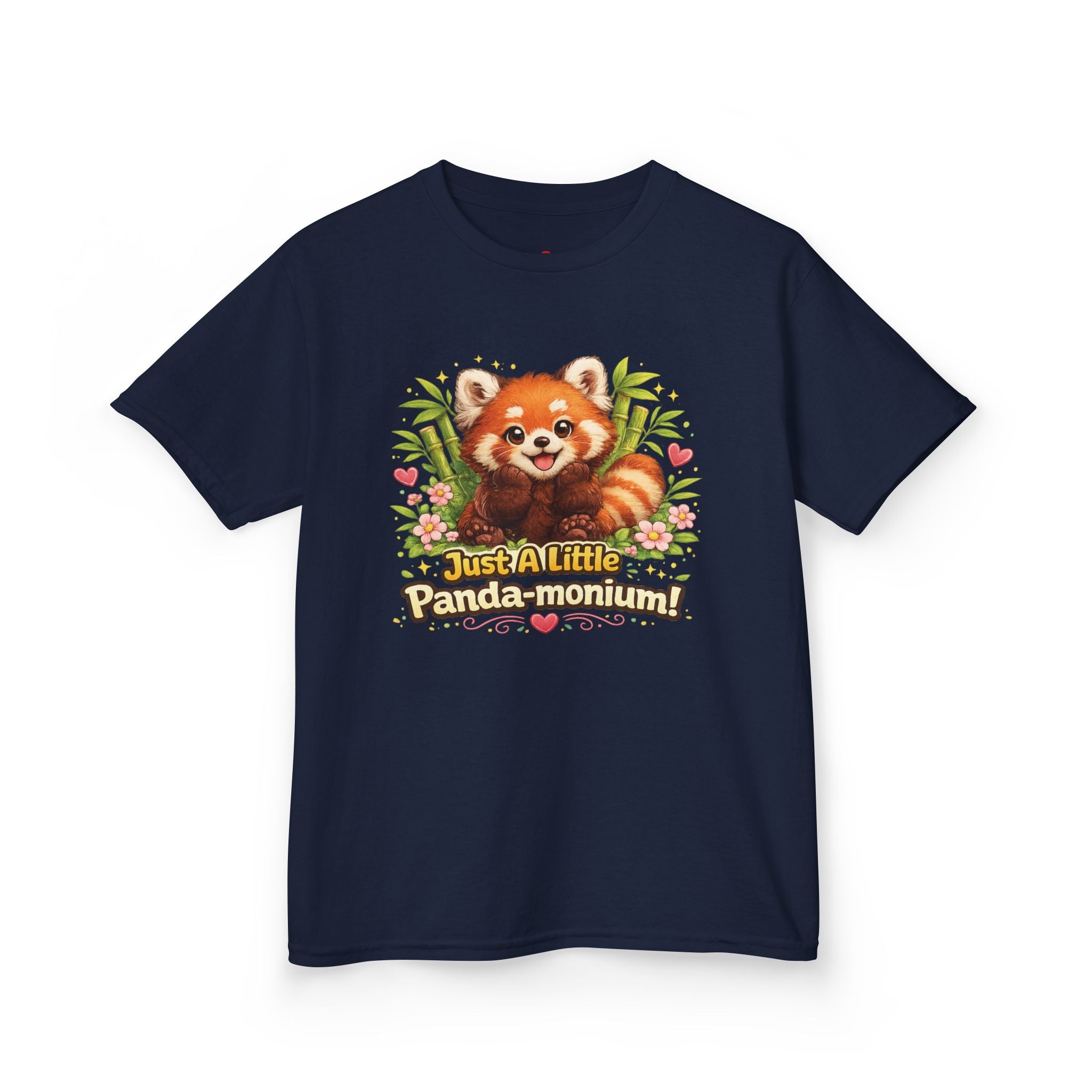 Red Panda Illustration Kids T-Shirt | "Just A Little Panda-monium"