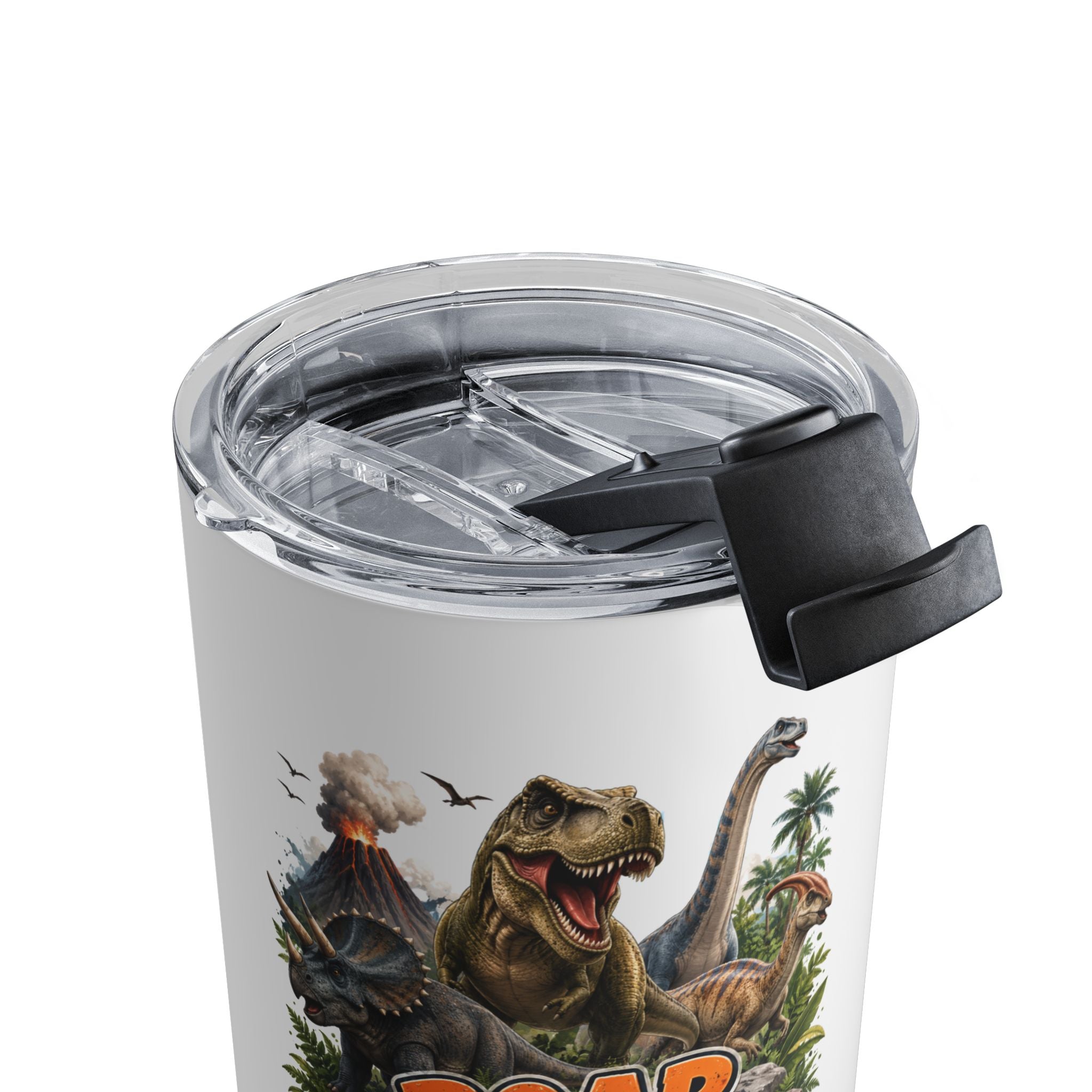 Roar Into Adventure! Dinosaur 10oz Tumbler — Kids Travel Cup