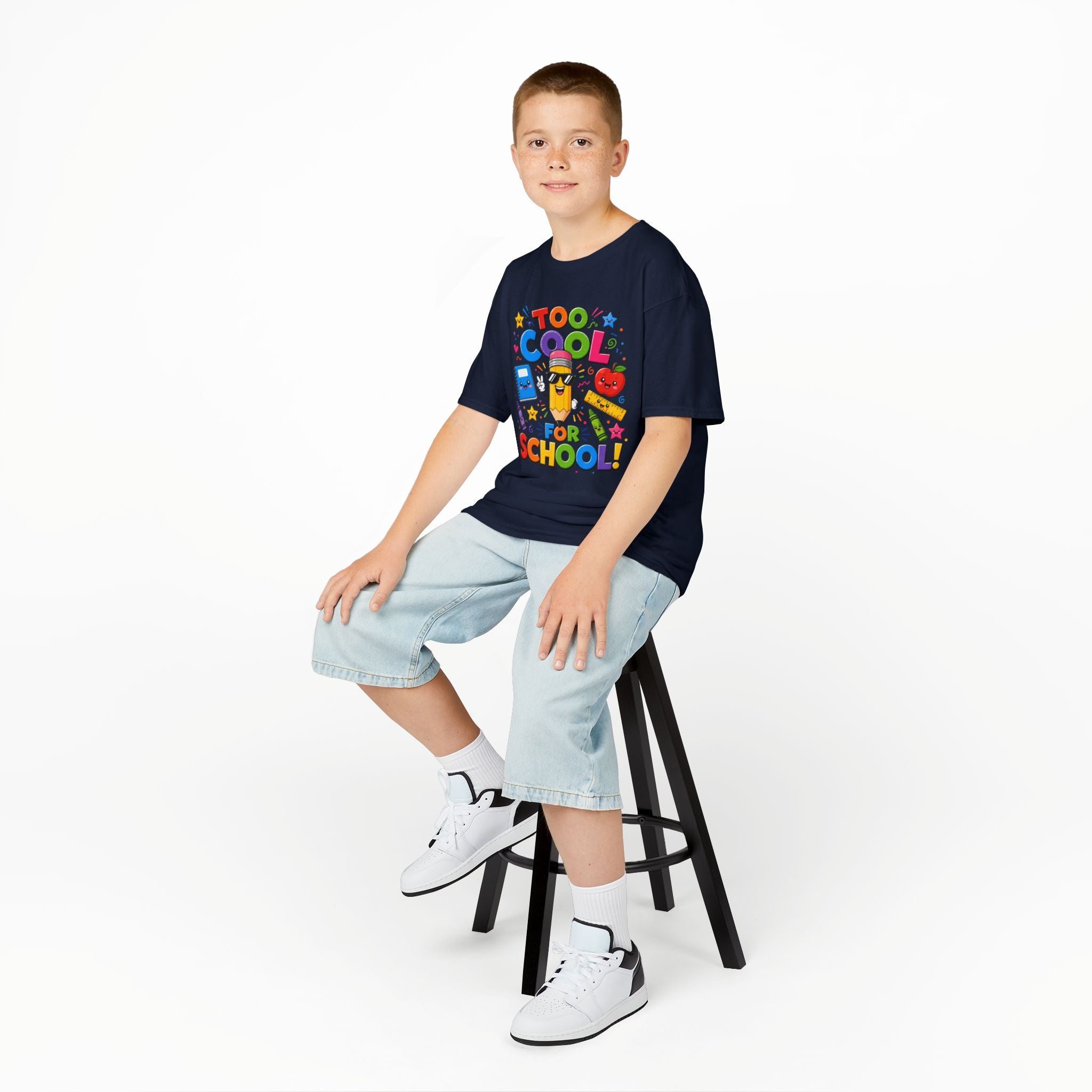 Too Cool For School Kids Tee | Cute Pencil School Supplies Back to School