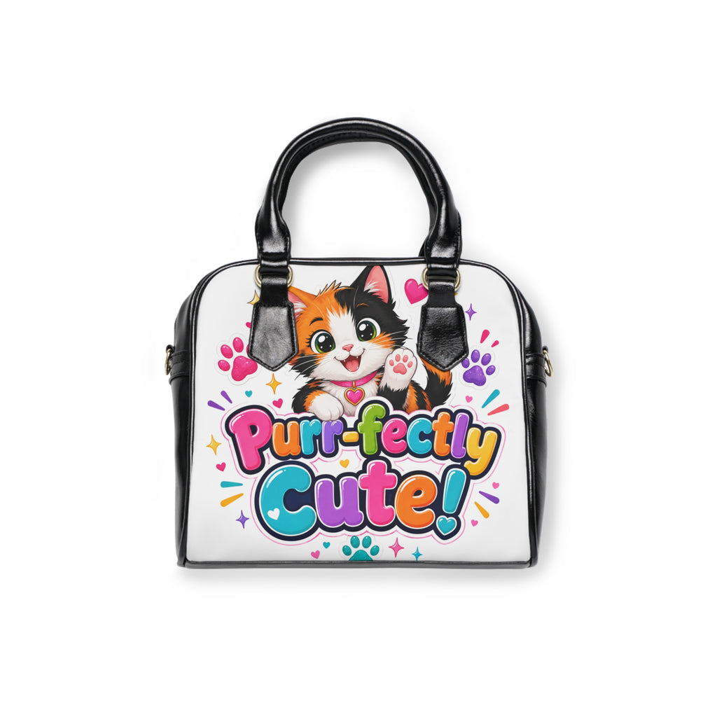 Shoulder Handbag — Purr-fectly Cute Cat Print Shoulder Handbag