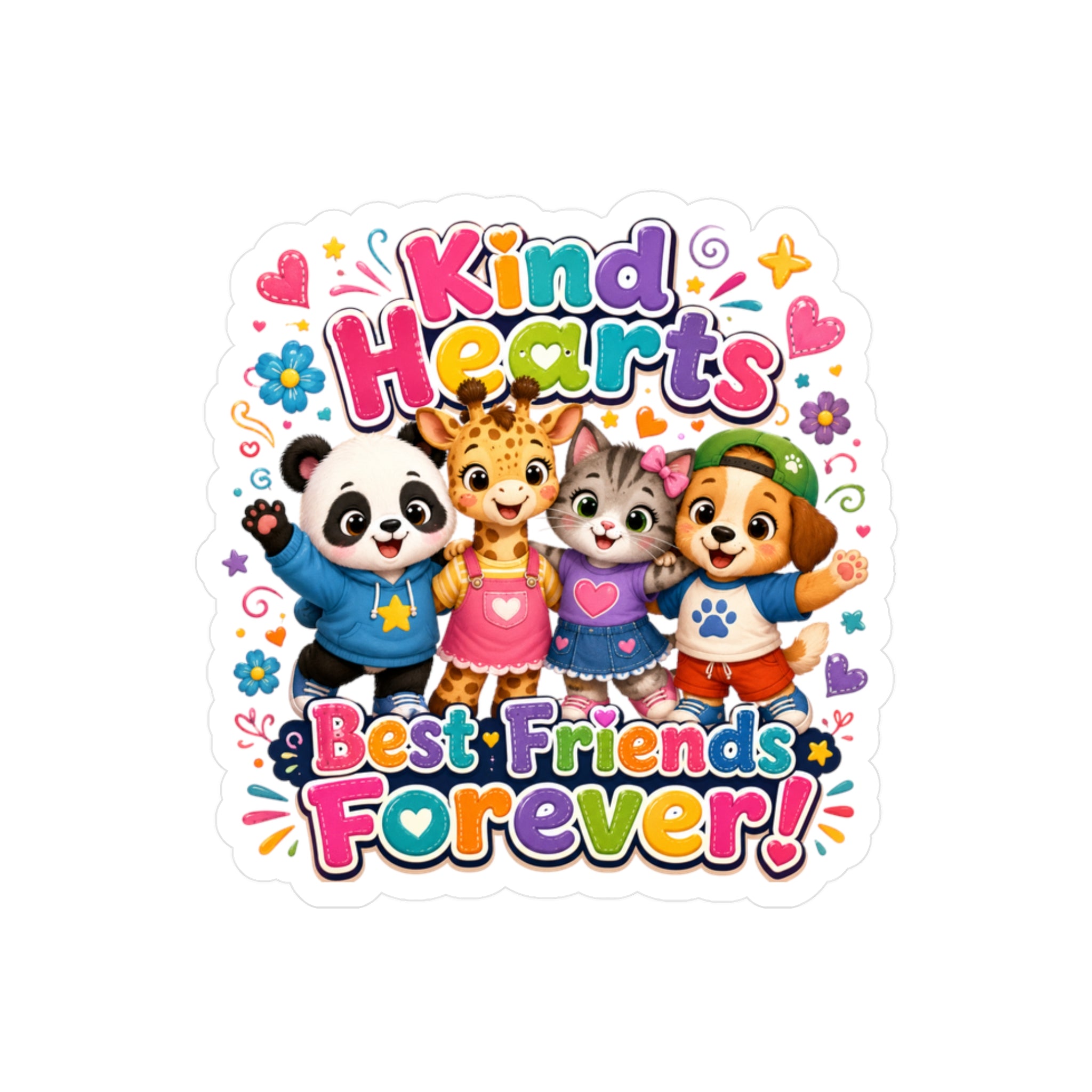 Kind Hearts Best Friends Forever Sticker