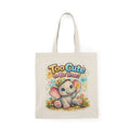 Cute Baby Elephant Tote Bag - "Too Cute to Be True!" Organic Cotton Shopper