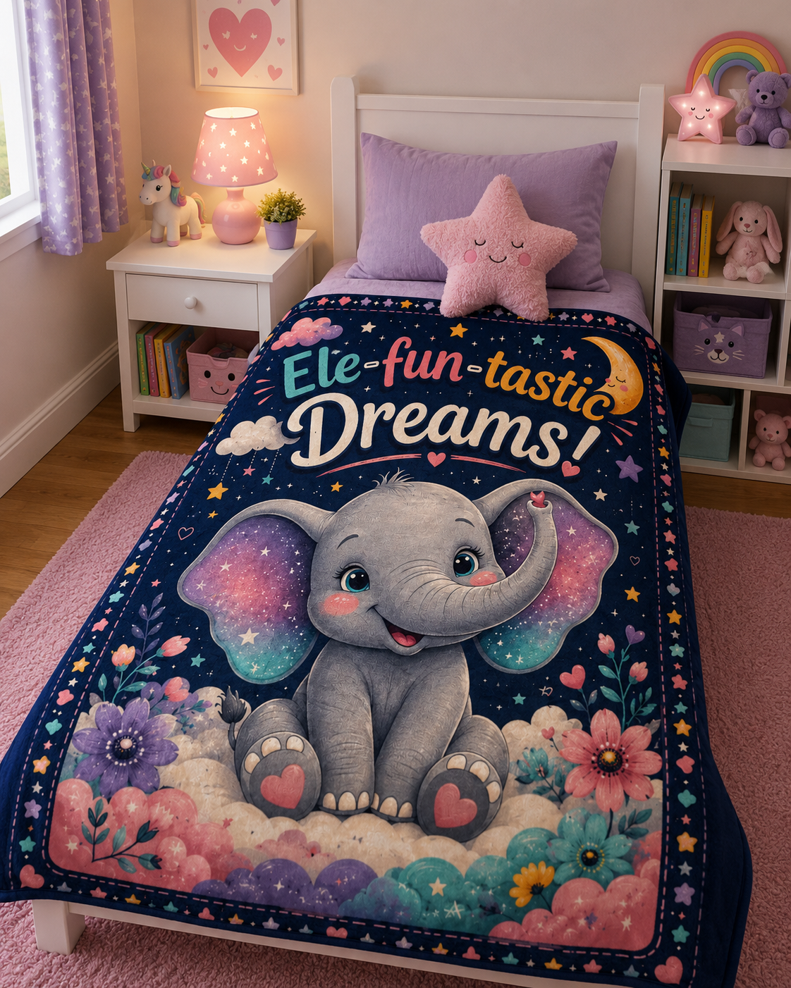 Ele-fun-tastic Dreams! Baby Elephant Plush Blanket