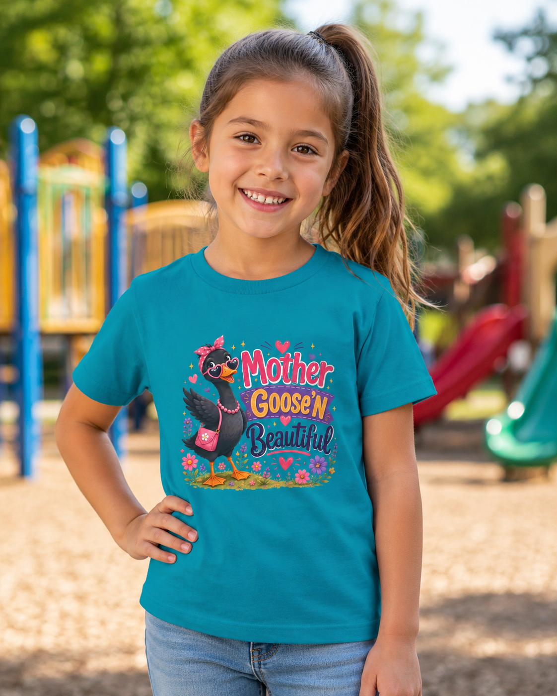 Mother Goose'n Beautiful Kids Tee
