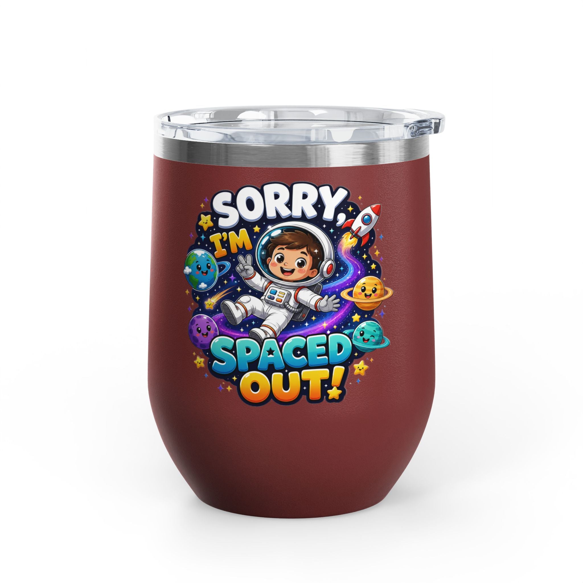 Spaced Out  — 12oz Insulated Space-themed Travel Cup
