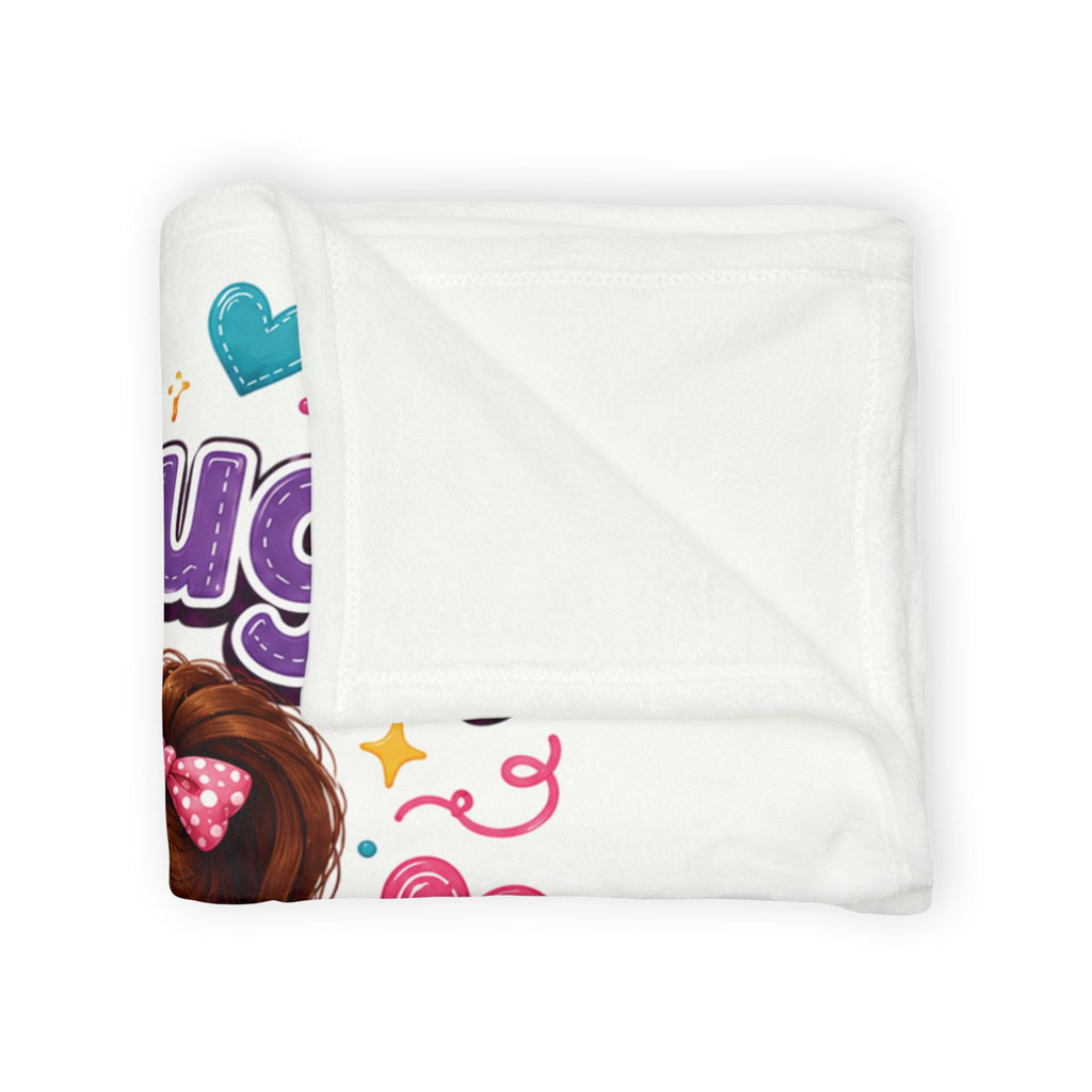 Granny Hugs Happy Hearts Blanket | Polyester Throw, Grandma and Granddaughter Design