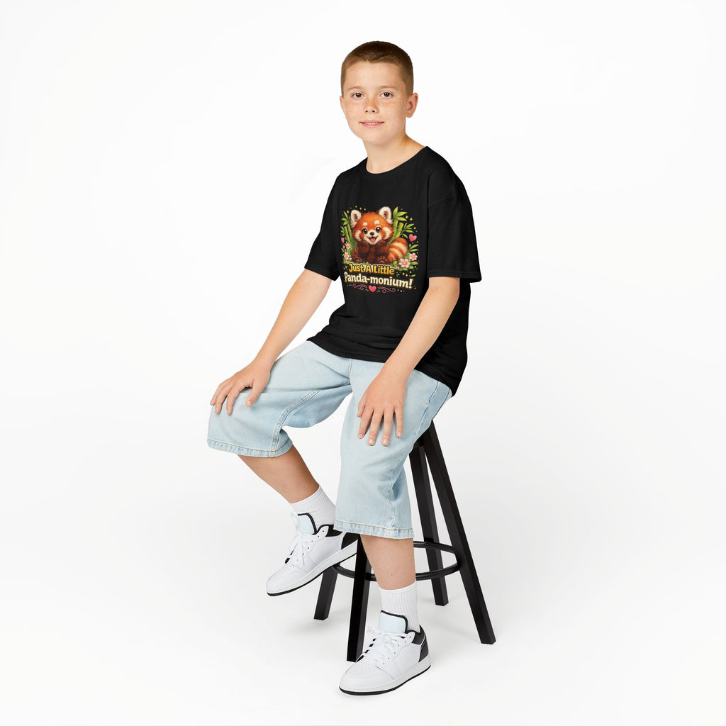 Red Panda Illustration Kids T-Shirt | "Just A Little Panda-monium"