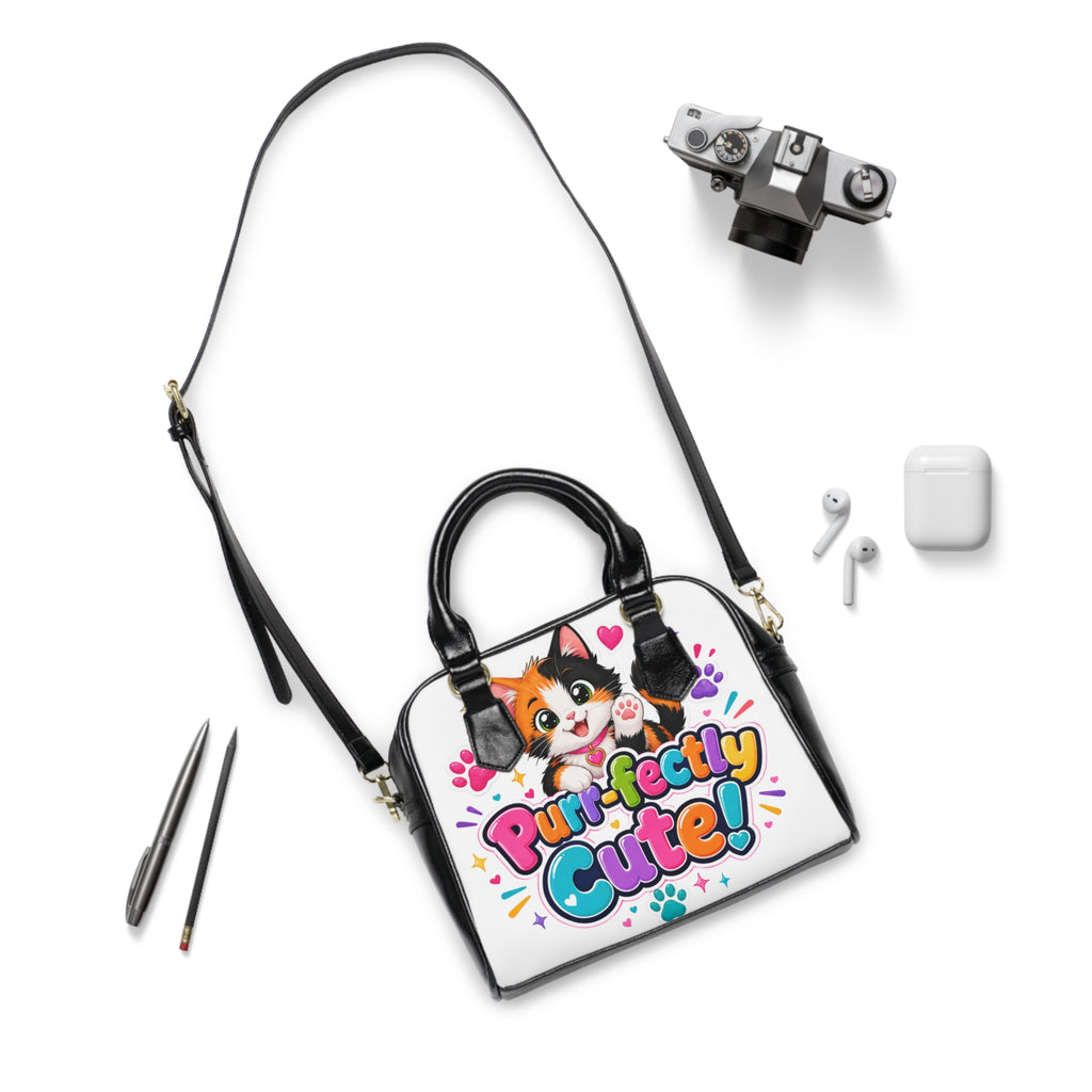 Shoulder Handbag — Purr-fectly Cute Cat Print Shoulder Handbag