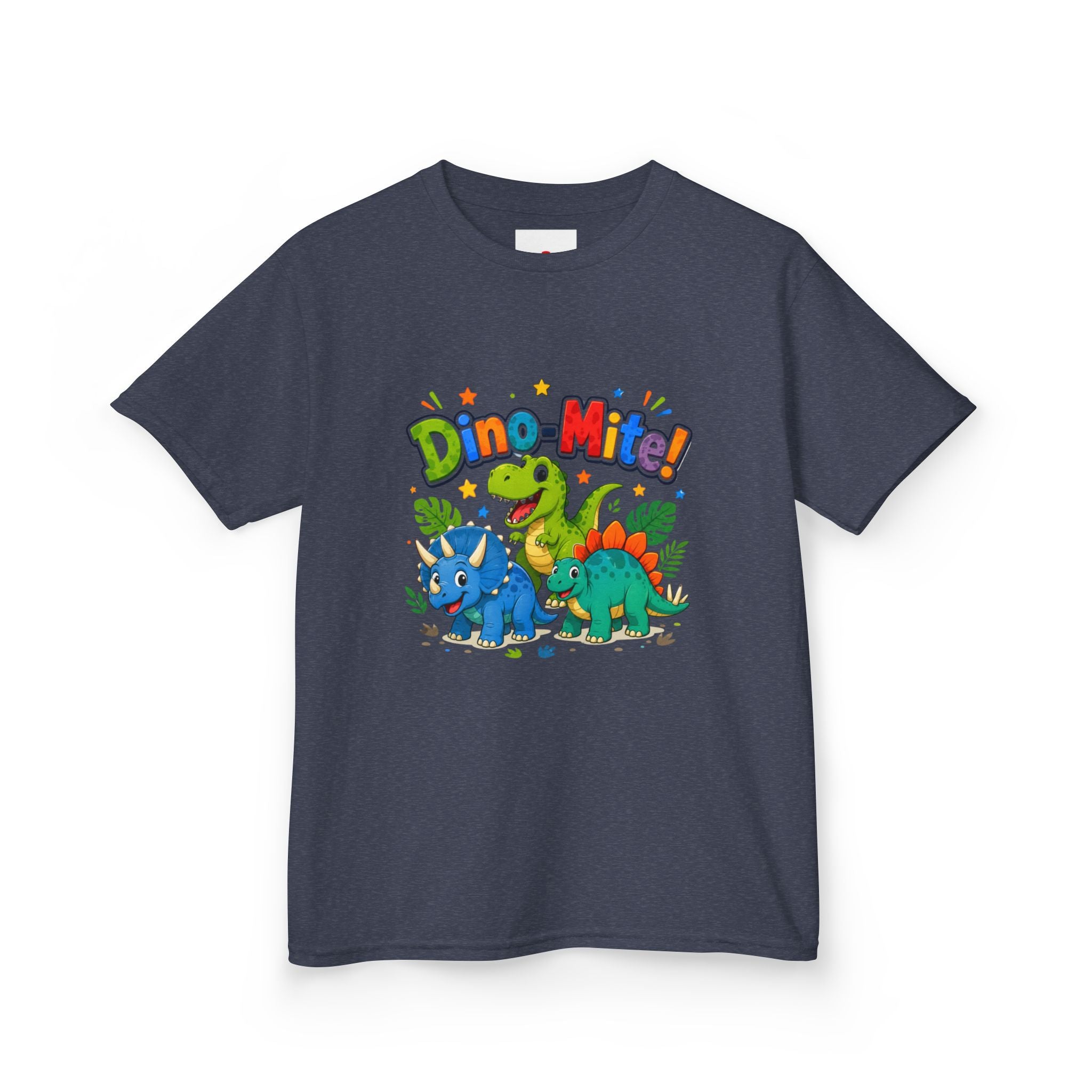 Kids T-Shirt - "Dino-Mite!" Colorful Dino Crew Tee for Toddlers & Kids