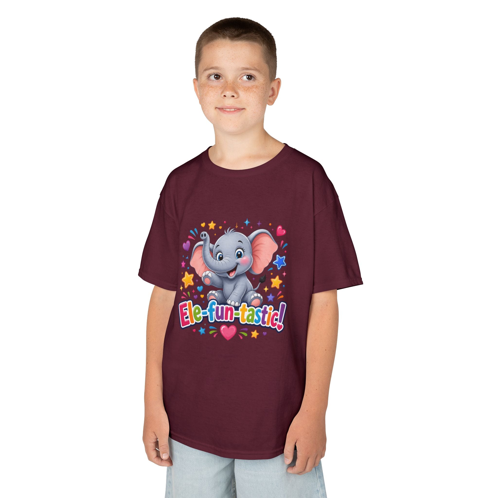 Kids T-Shirt — "Ele-fun-tastic!" Cute Elephant Graphic Tee for Toddlers, Birthday & Playtime