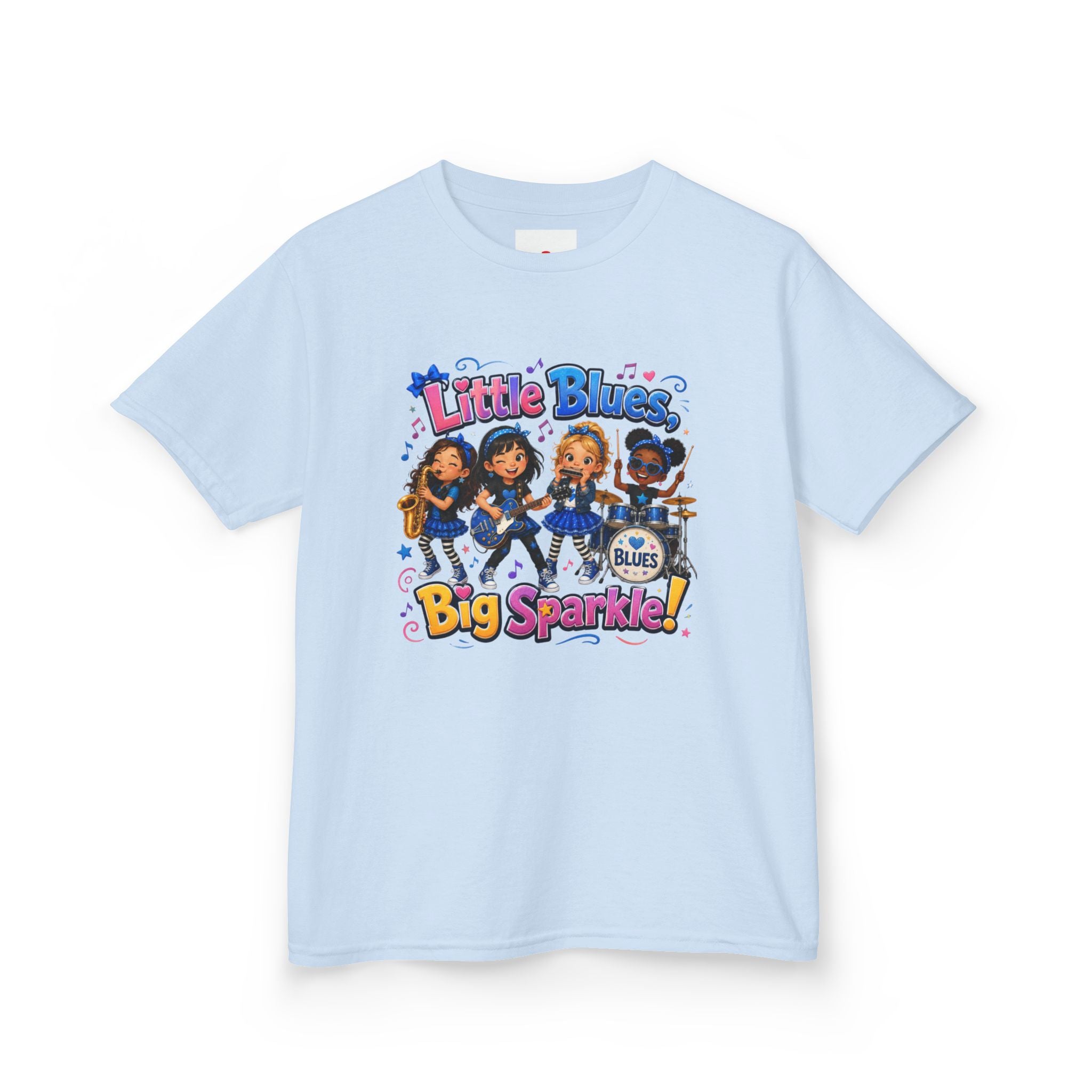 Kids Tee — "Little Blues Big Sparkle" Band Graphic