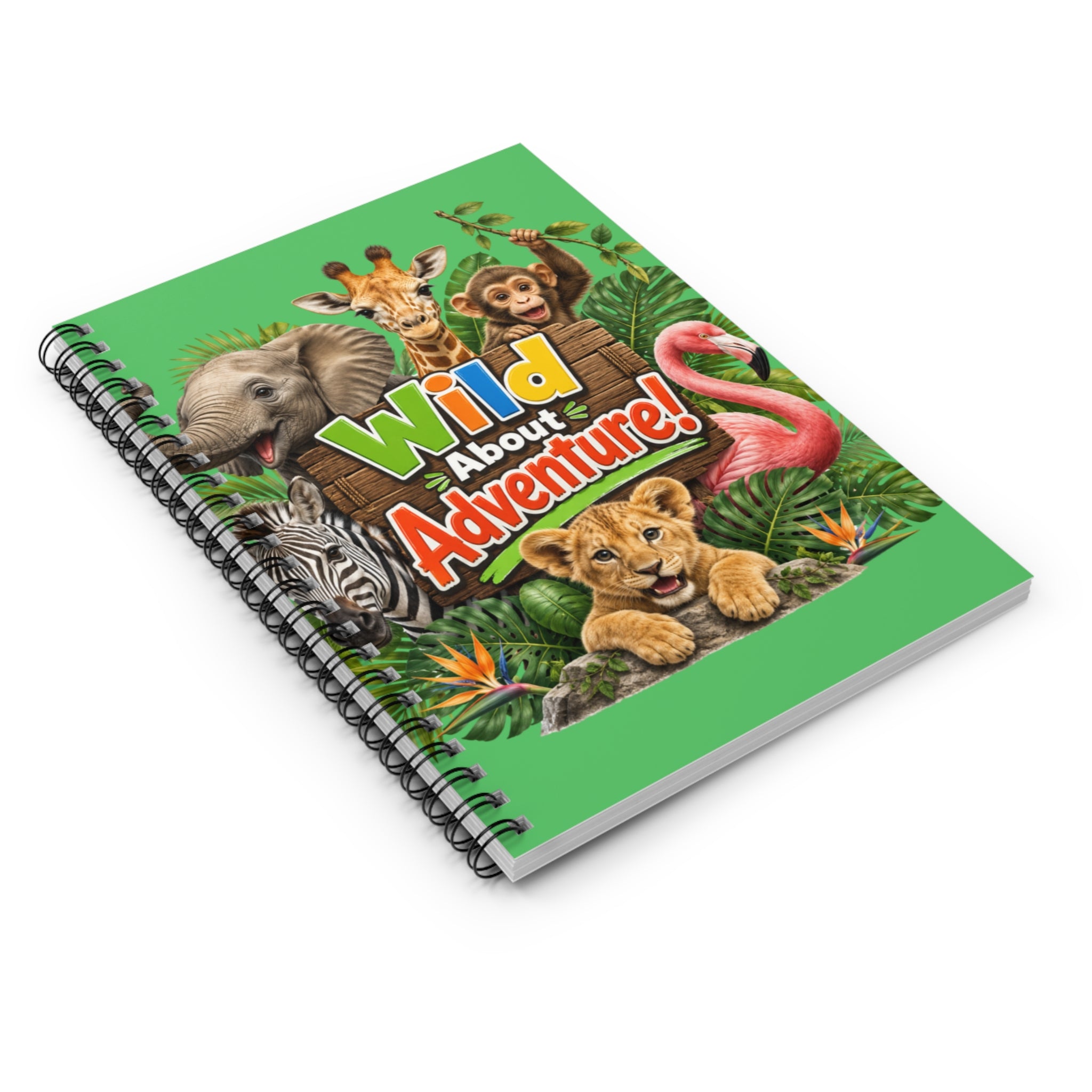 Wild About Adventure! Spiral Notebook — Kids Jungle Animal Ruled Journal