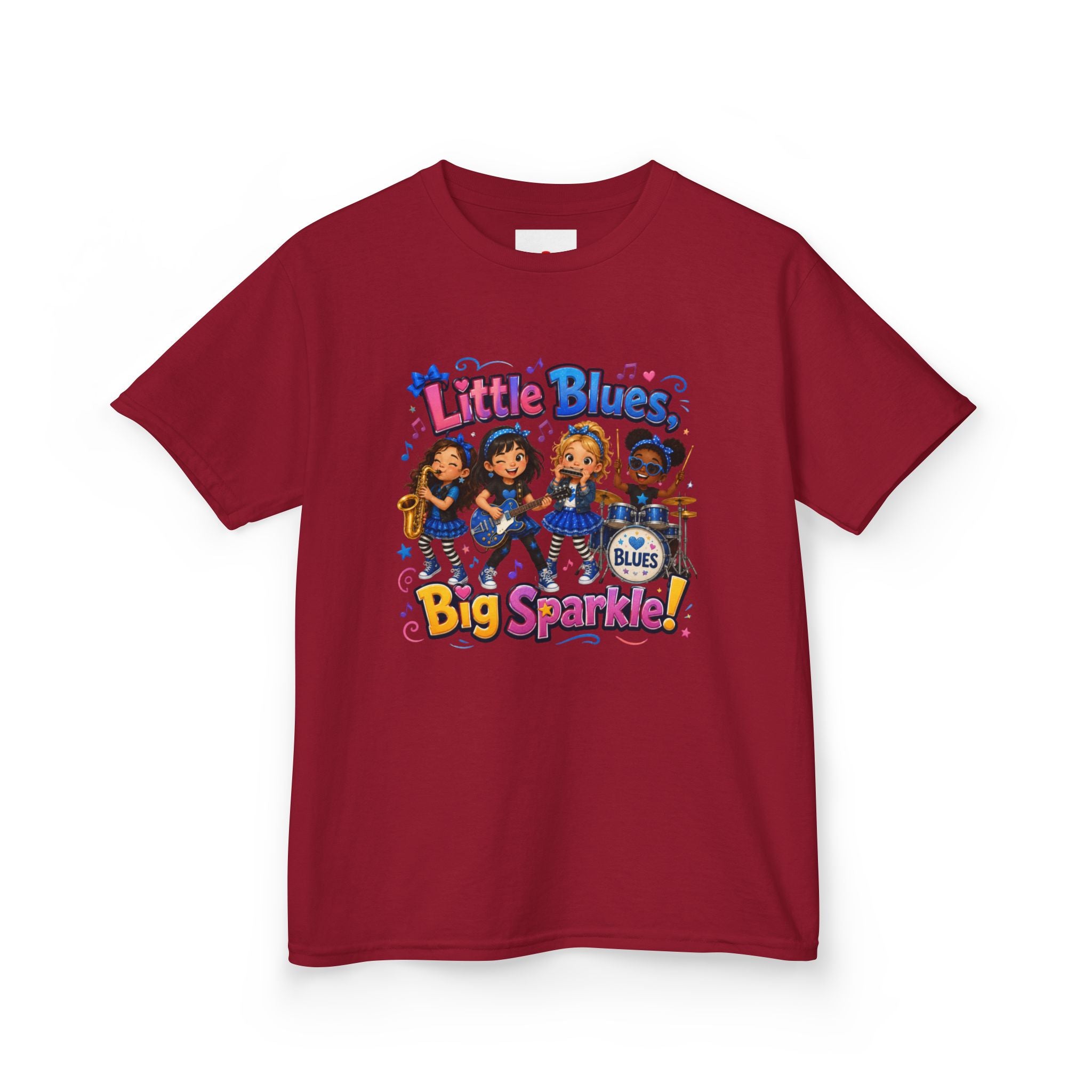 Kids Tee — "Little Blues Big Sparkle" Band Graphic