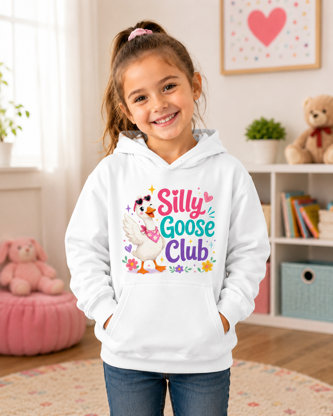 Kids Hoodie — Silly Goose Club Cute Goose Pullover for Toddlers & Kids