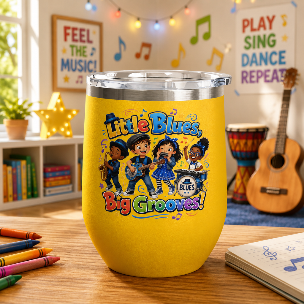 "Little Blues, Big Grooves!" Kids Band Insulated 12oz