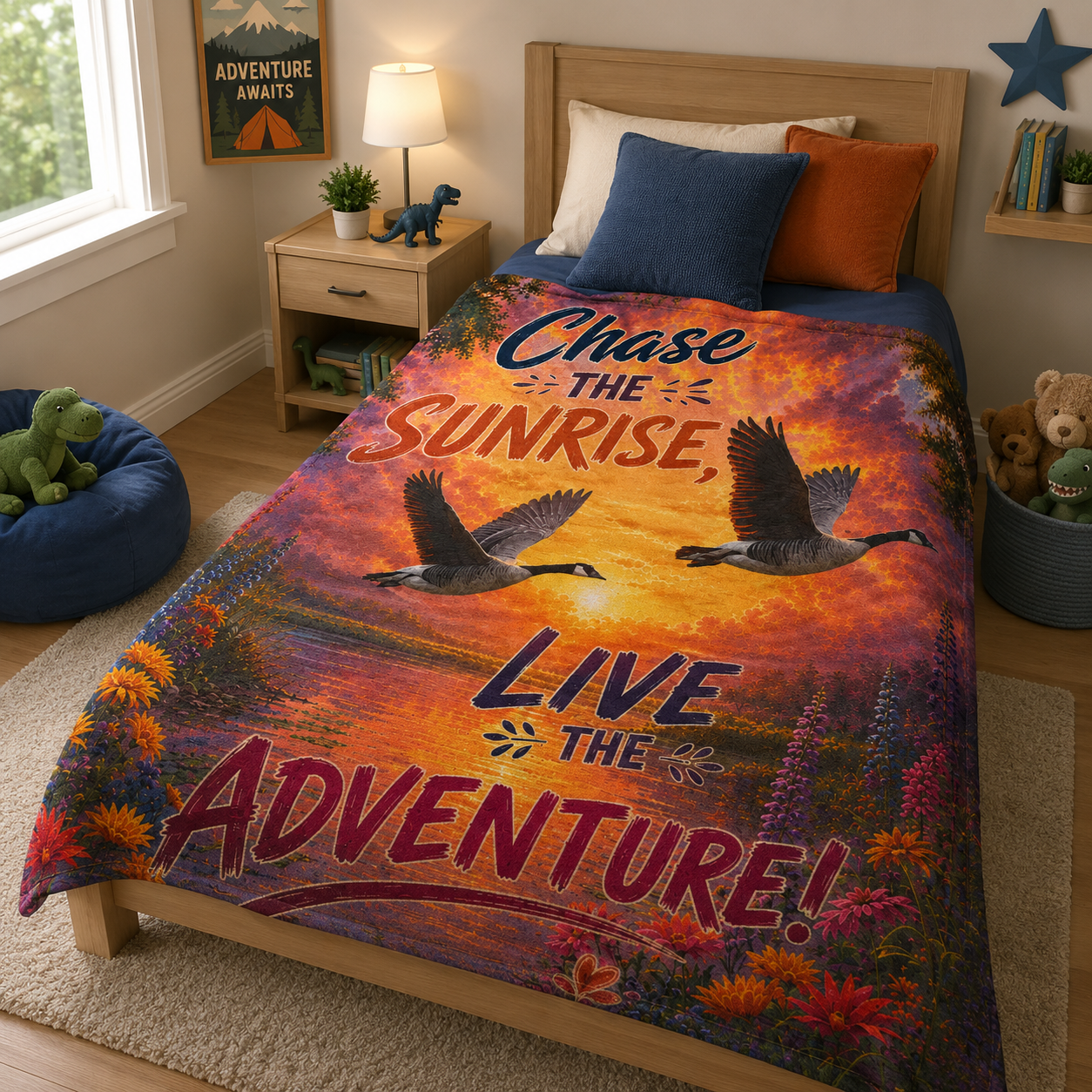 Chase the Sunrise — Adventure Fleece Blanket