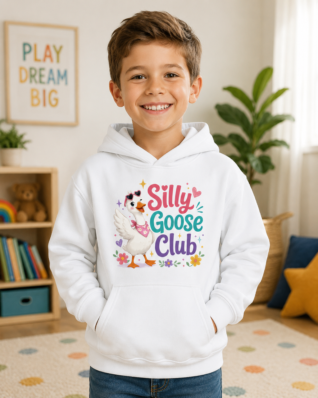 Kids Hoodie — Silly Goose Club Cute Goose Pullover for Toddlers & Kids