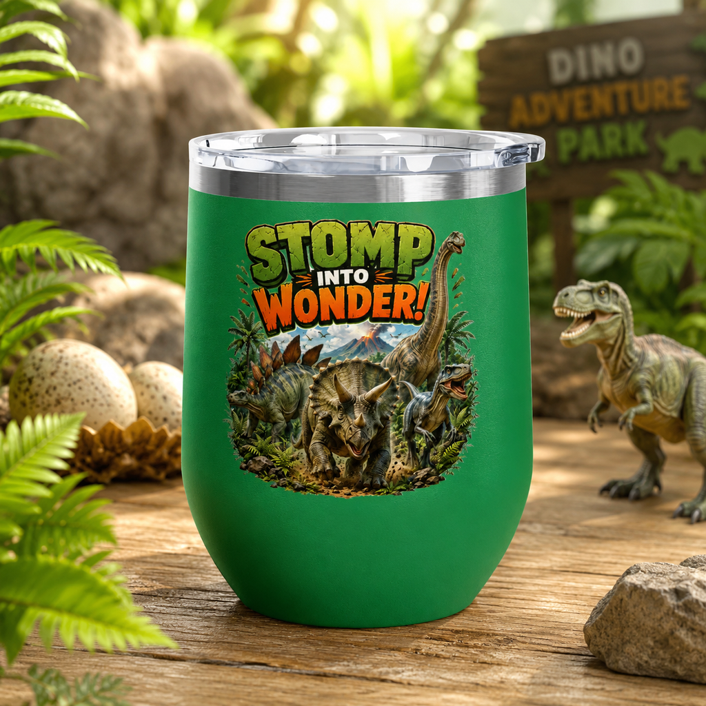 Dinosaur "Stomp Into Wonder" 12oz Tumbler