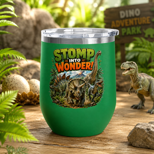 Dinosaur "Stomp Into Wonder" 12oz Tumbler