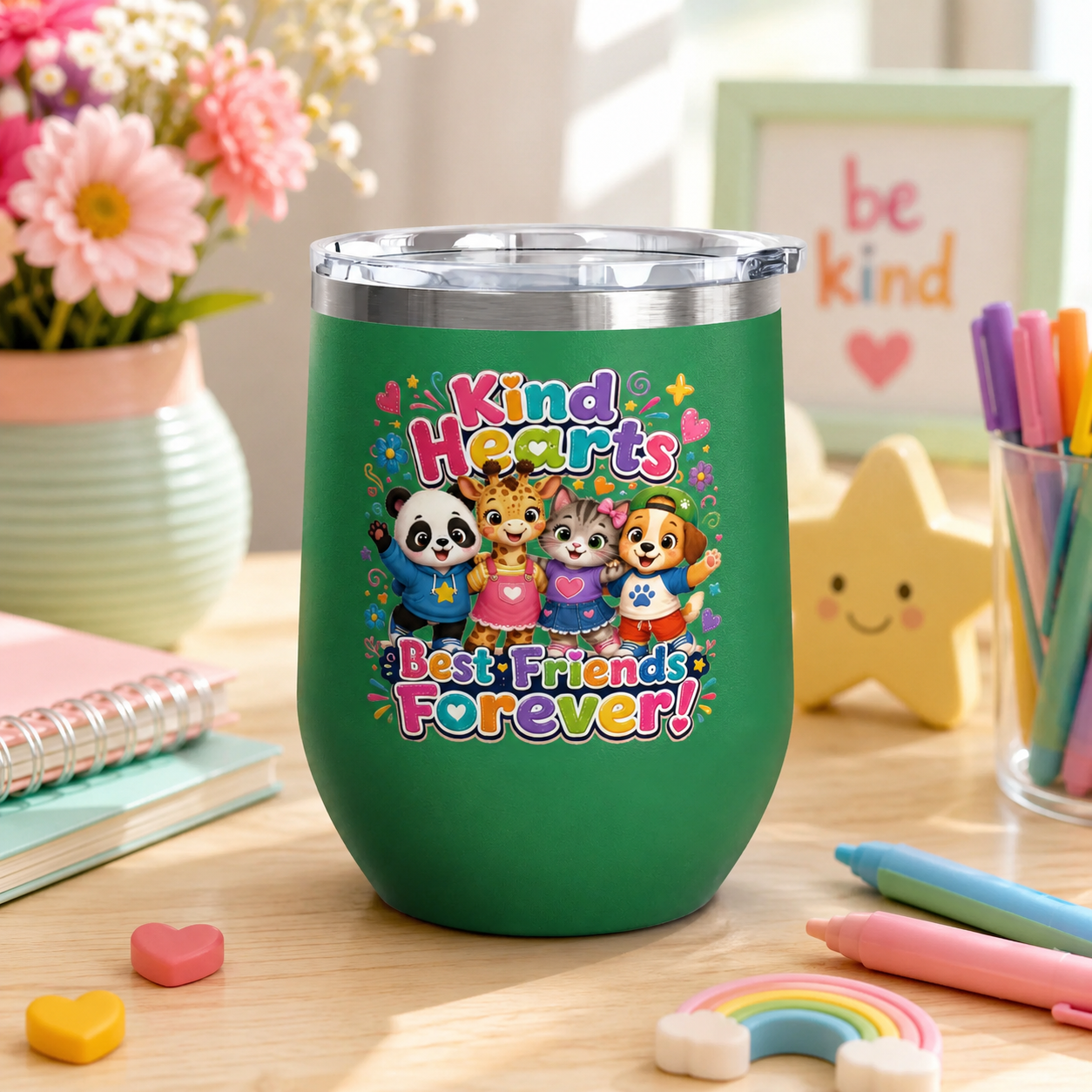 Kind Hearts Best Friends Forever 12oz Tumbler