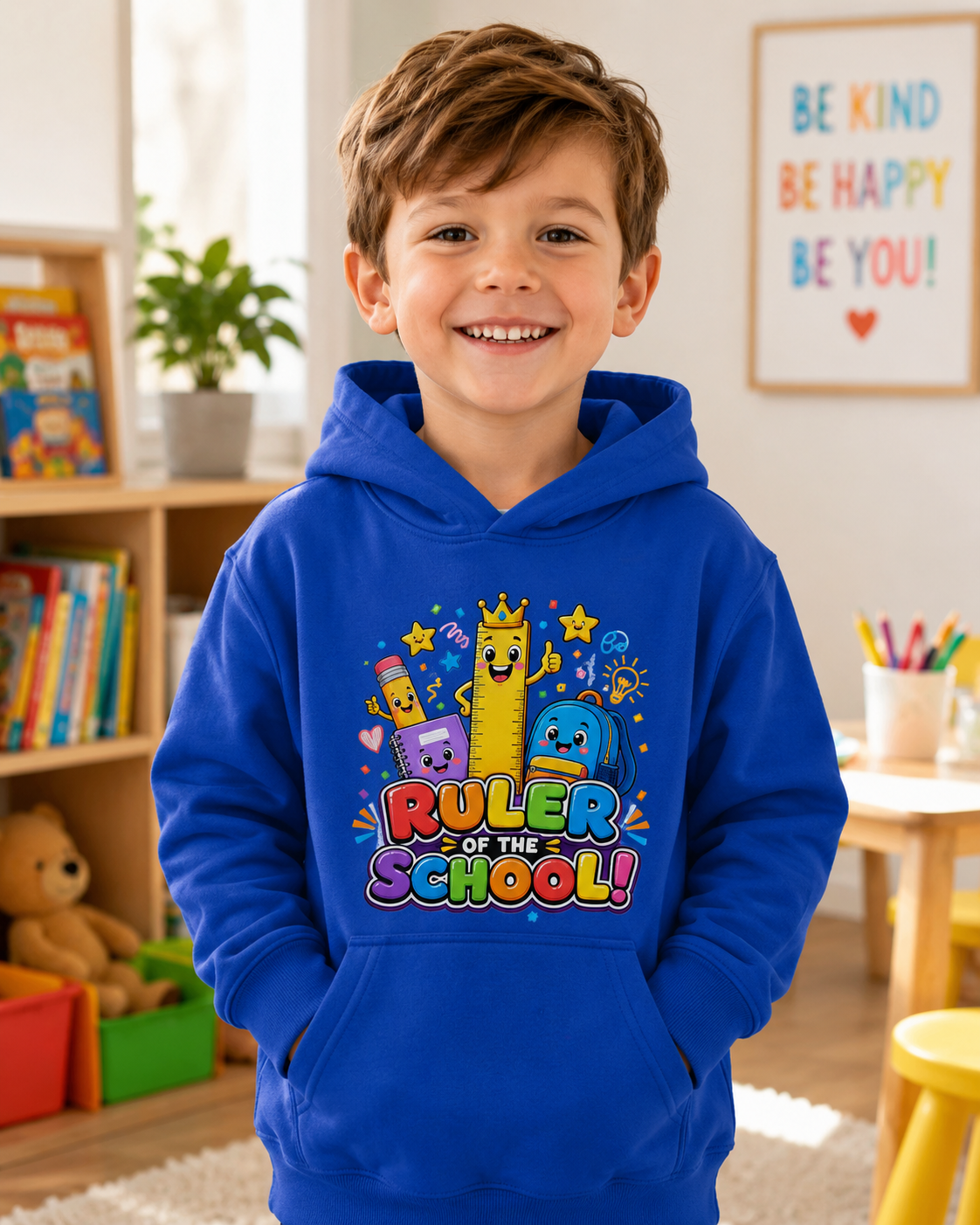 Ruler of the School Kids Hoodie — Cute Back-to-School Graphic Pullover