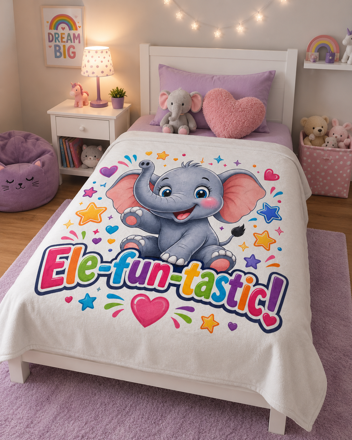 Ele-fun-tastic! Cute Baby Elephant Plush Throw Blanket
