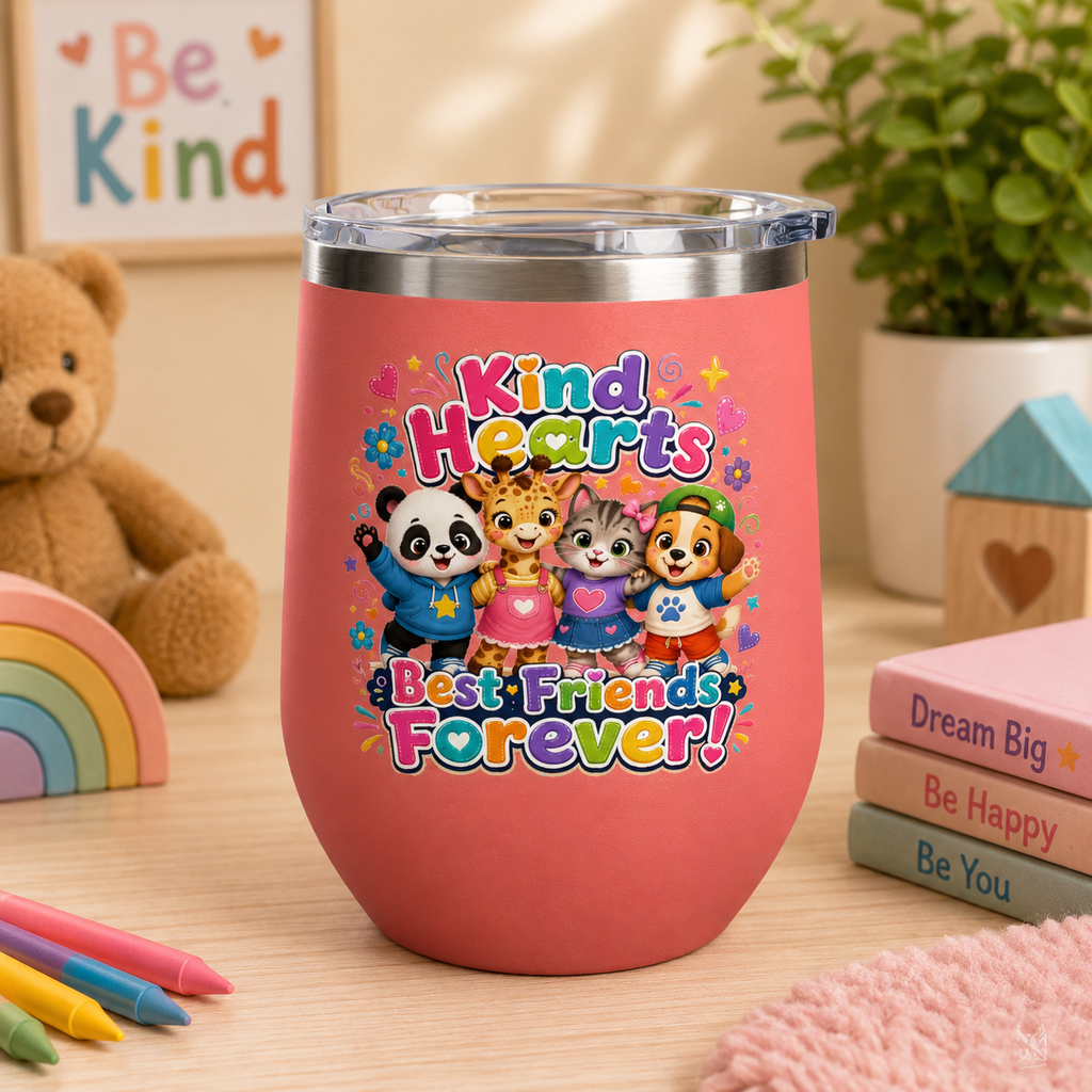 Kind Hearts Best Friends Forever 12oz Tumbler